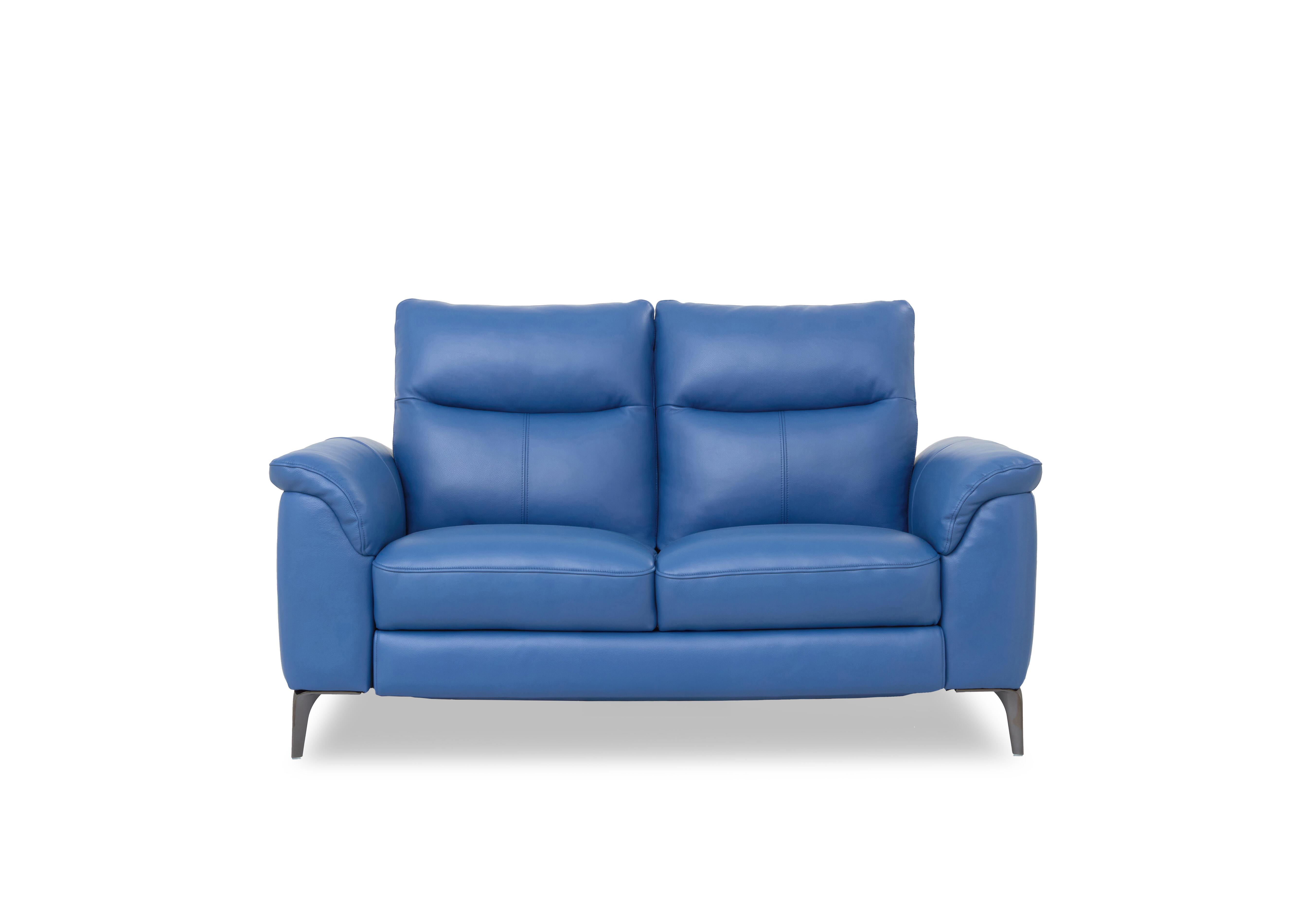 Morgan Leather 2 Seater Sofa in Oslo Aegean Cat-40/12 on Furniture Village