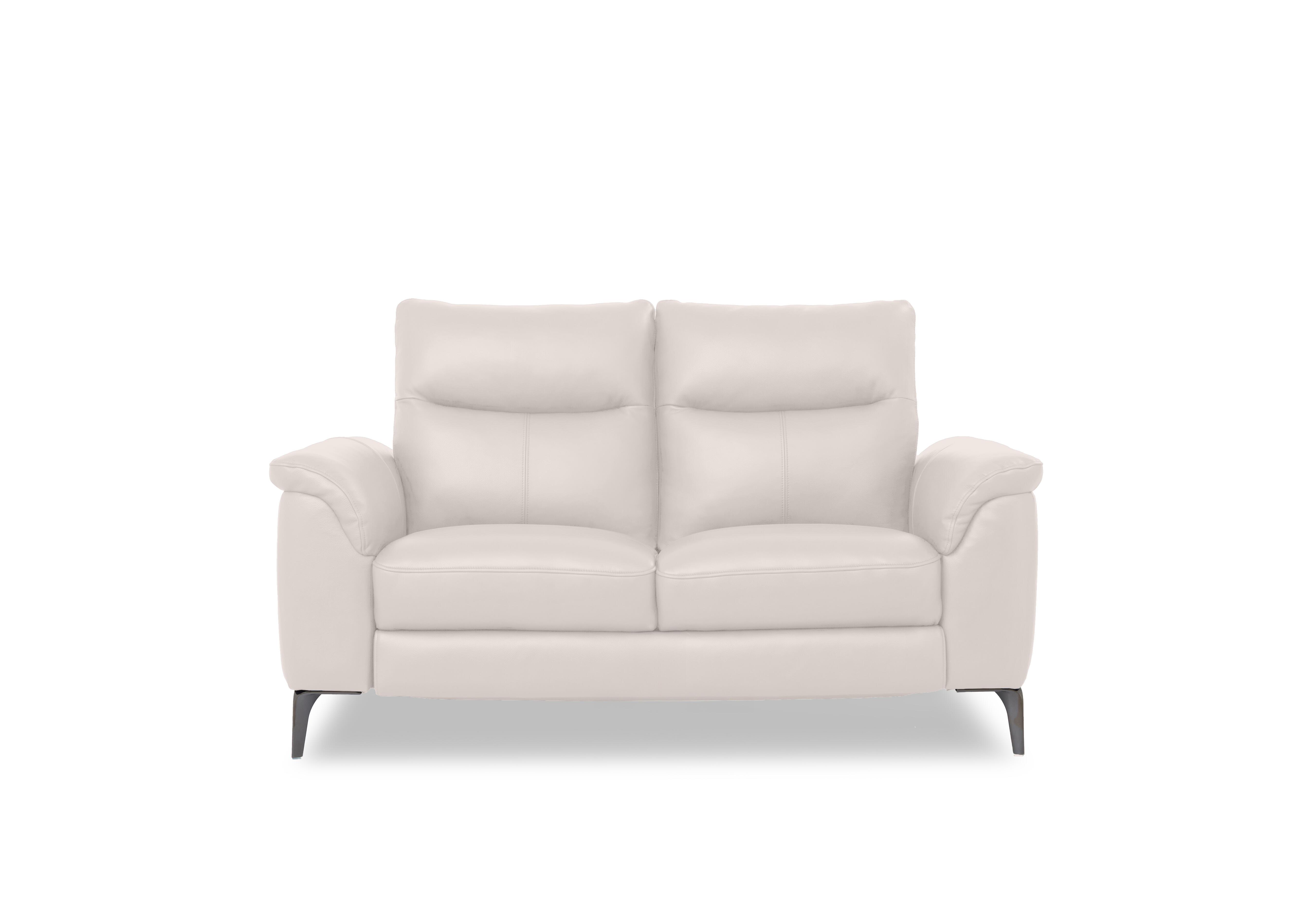 Morgan Leather 2 Seater Sofa in Oslo Cotton Cat-40/13 on Furniture Village