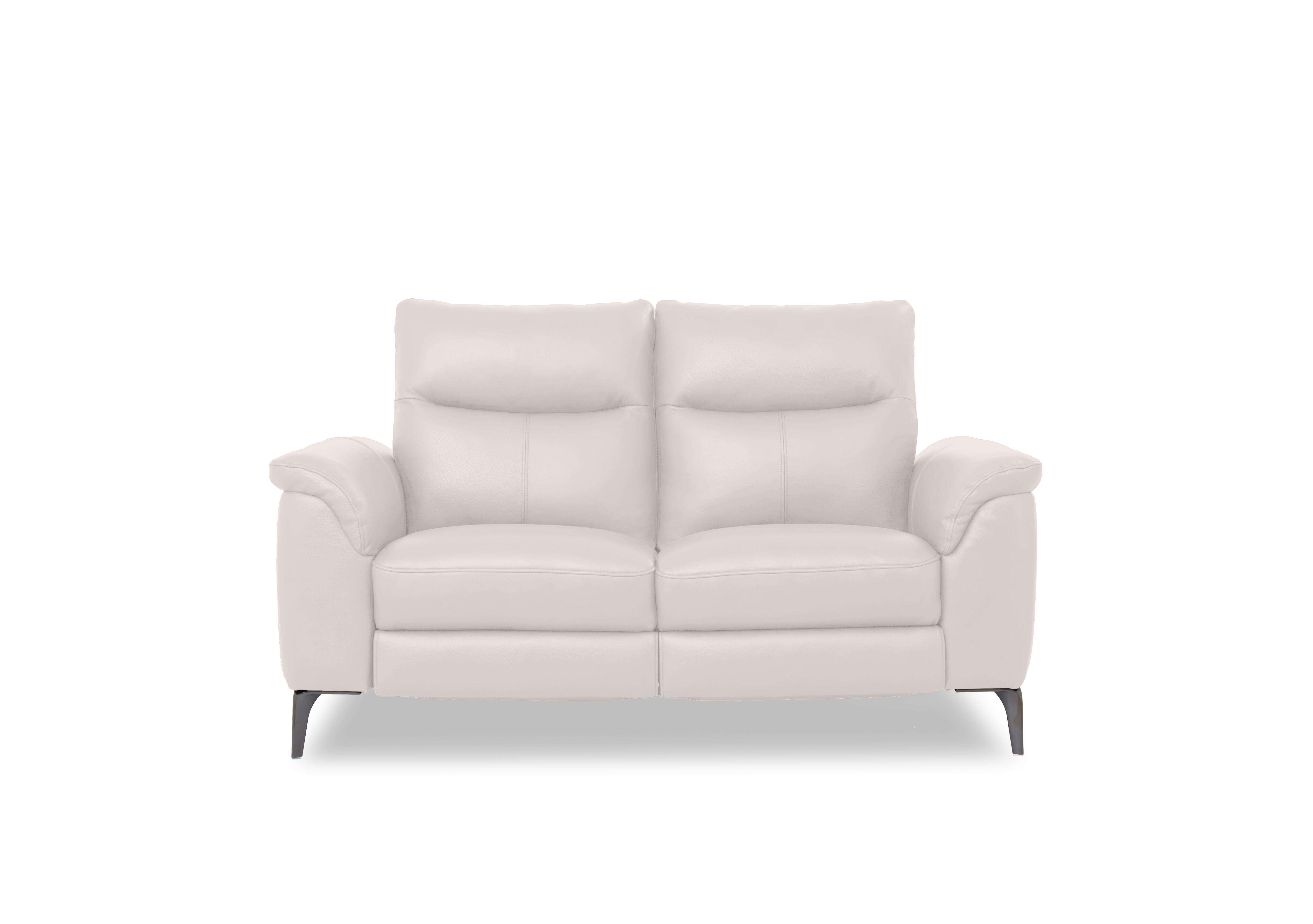 Morgan Leather 2 Seater Sofa in Oslo Cotton Cat-40/13 on Furniture Village