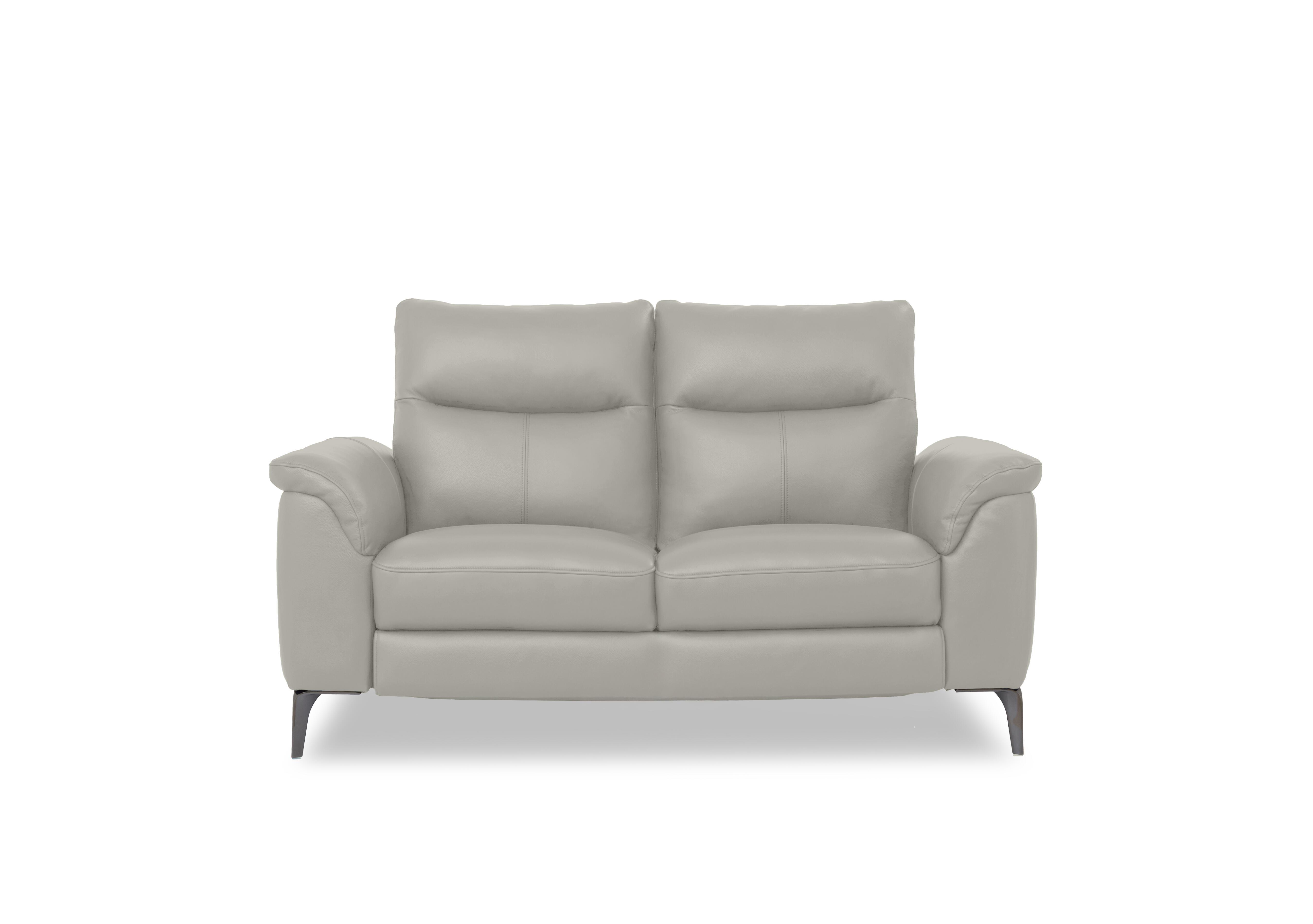 Morgan Leather 2 Seater Sofa in Oslo Lead Grey Cat-40/31 on Furniture Village