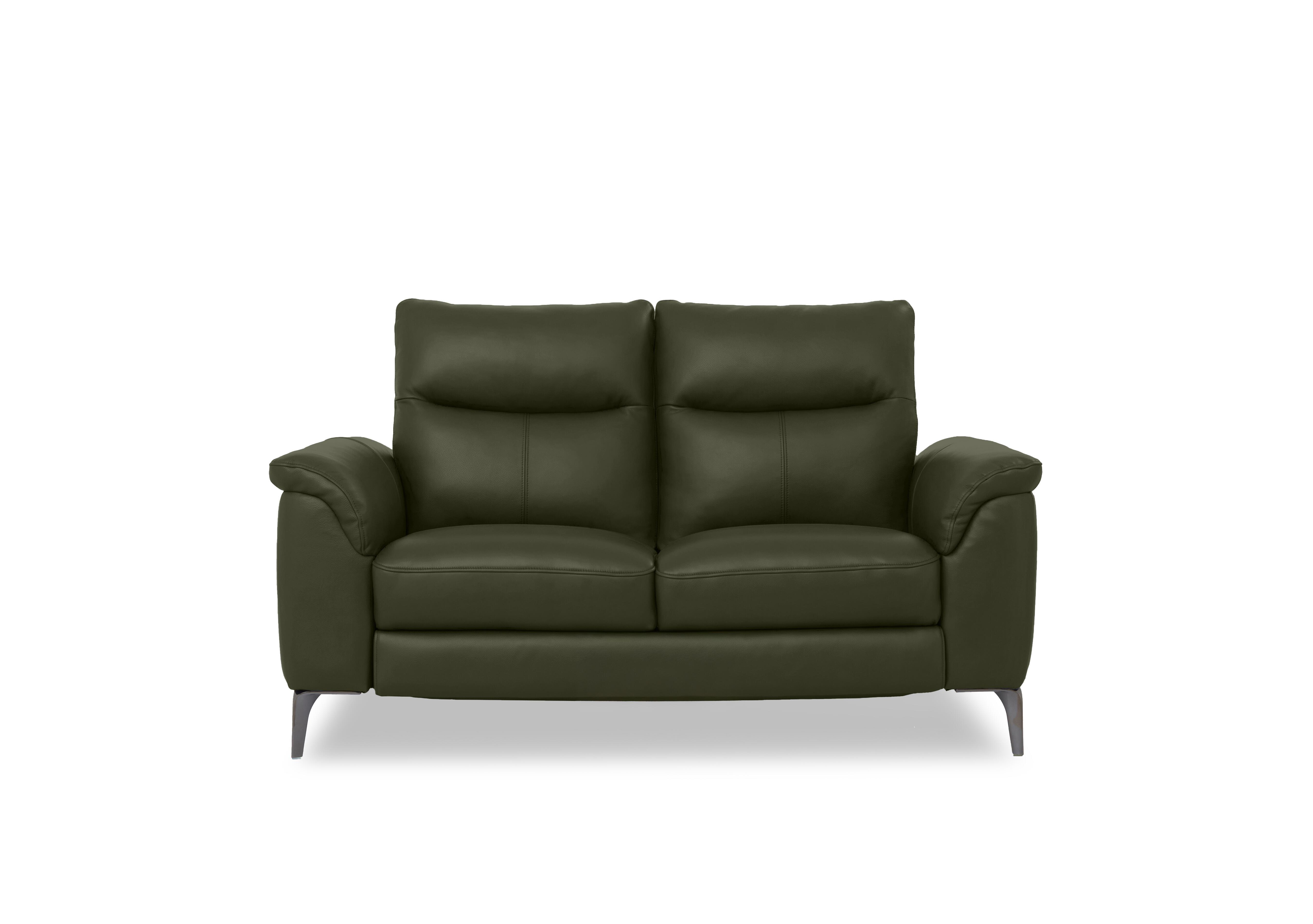 Morgan Leather 2 Seater Sofa in Oslo Pine Cat-40/10 on Furniture Village