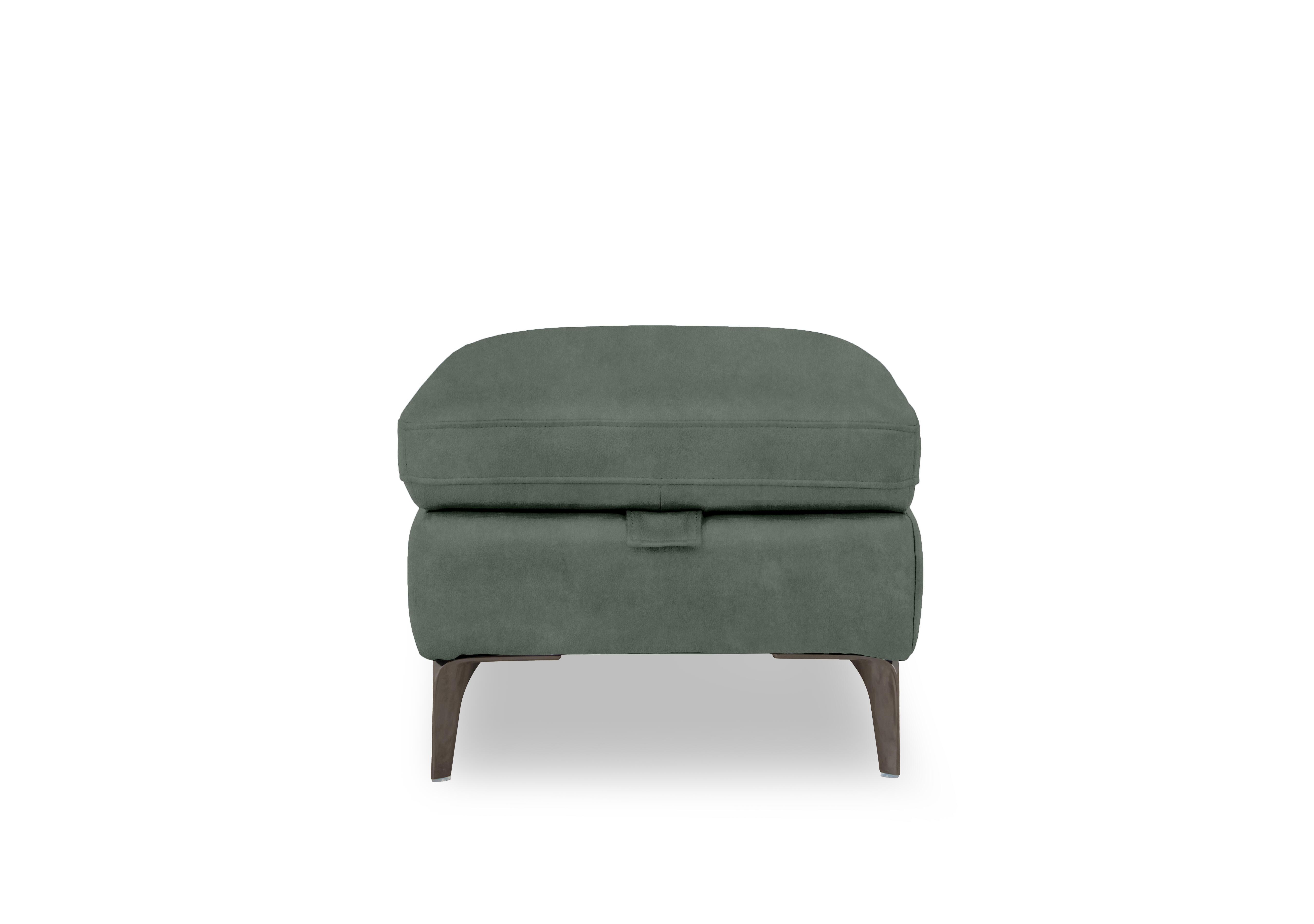 Morgan Fabric Storage Footstool in Dexter Fern 43514 on Furniture Village