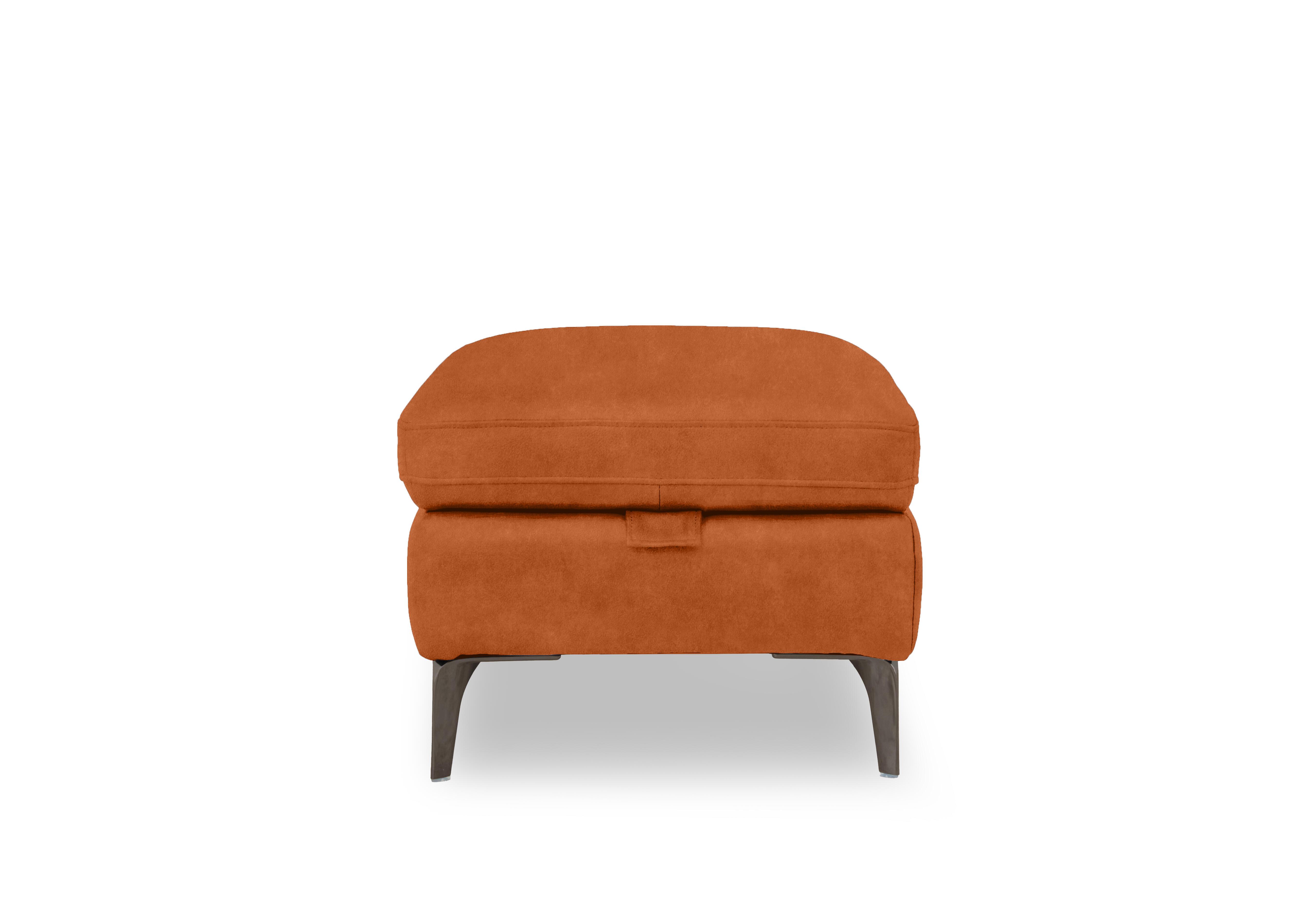 Morgan Fabric Storage Footstool in Dexter Pumpkin 43509 on Furniture Village