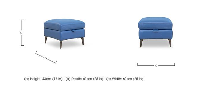 Morgan Leather Storage Footstool in  on Furniture Village