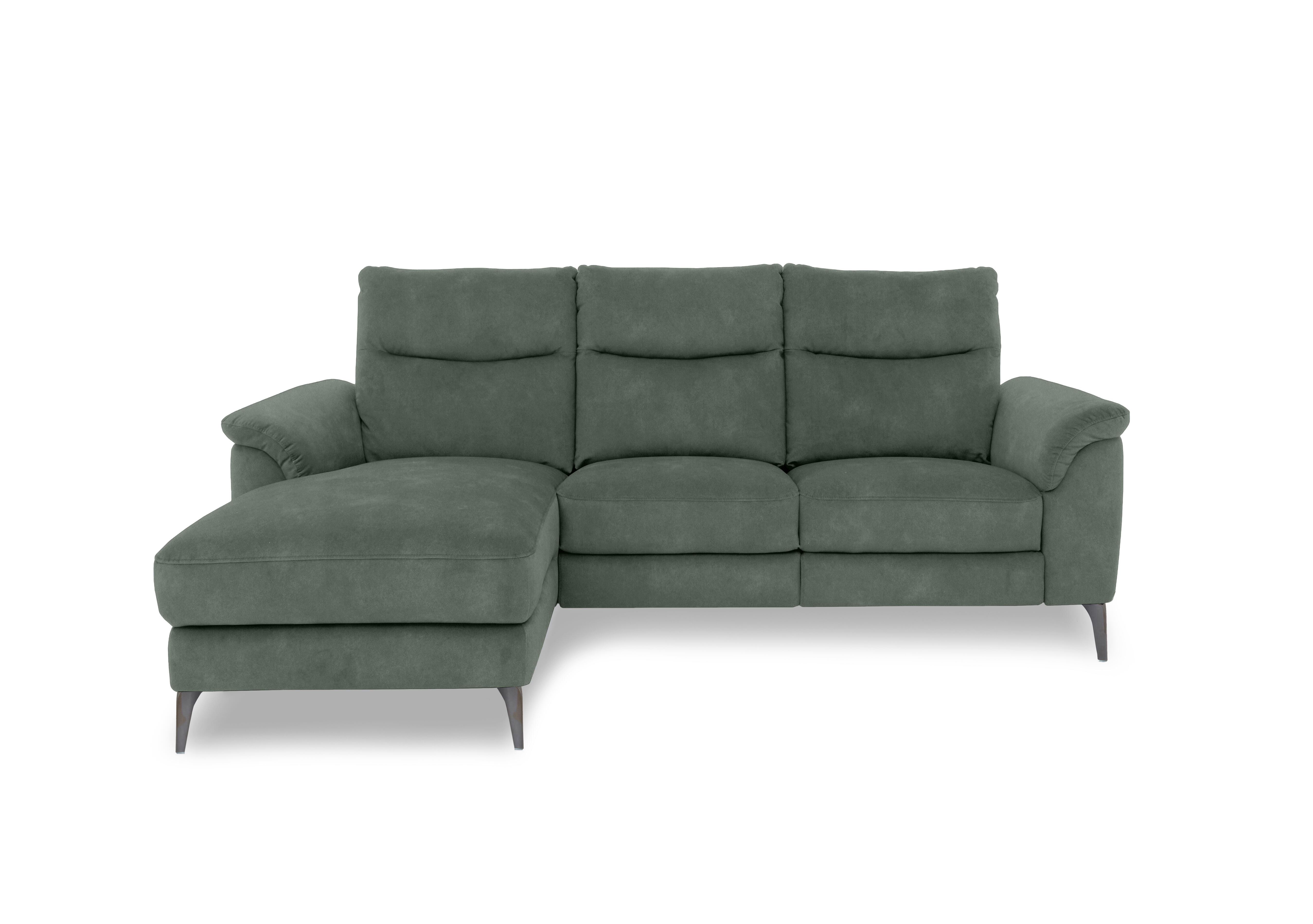 Morgan Fabric 3 Seater Sofa with Chaise End in Dexter Fern 43514 on Furniture Village