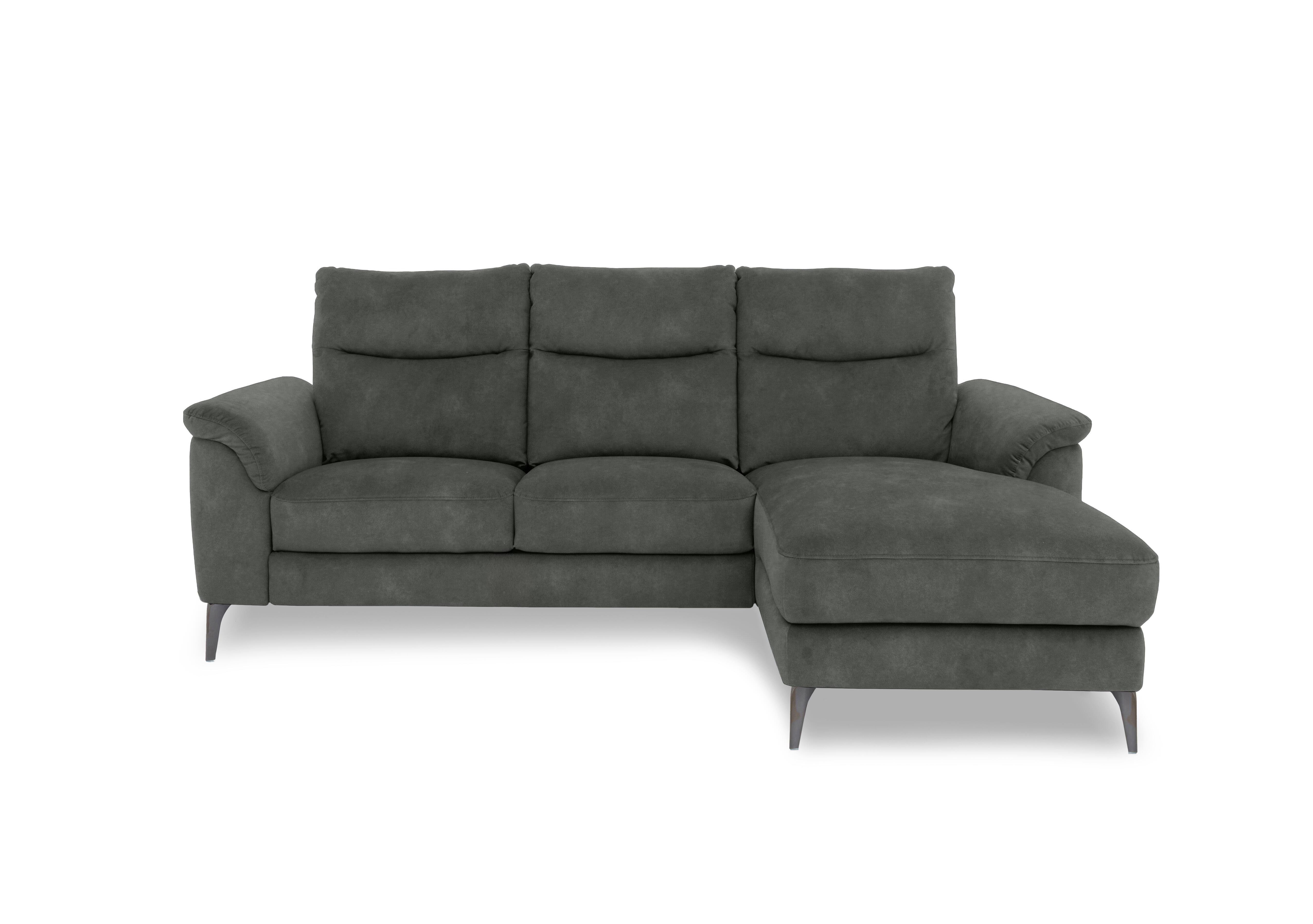 Morgan Fabric 3 Seater Sofa with Chaise End in Dexter Moss 43515 on Furniture Village
