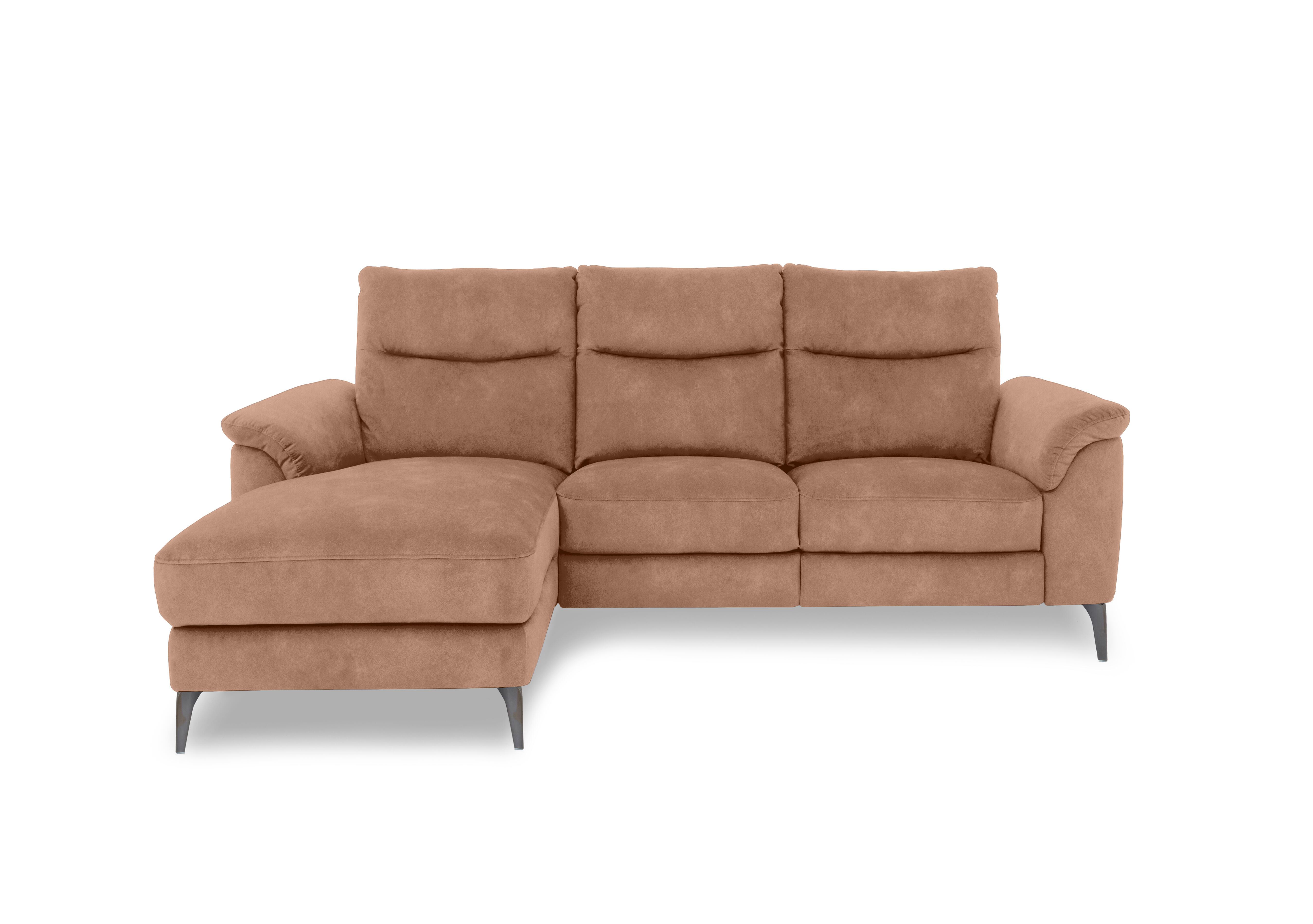Morgan Fabric 3 Seater Sofa with Chaise End in Dexter Sand 43507 on Furniture Village