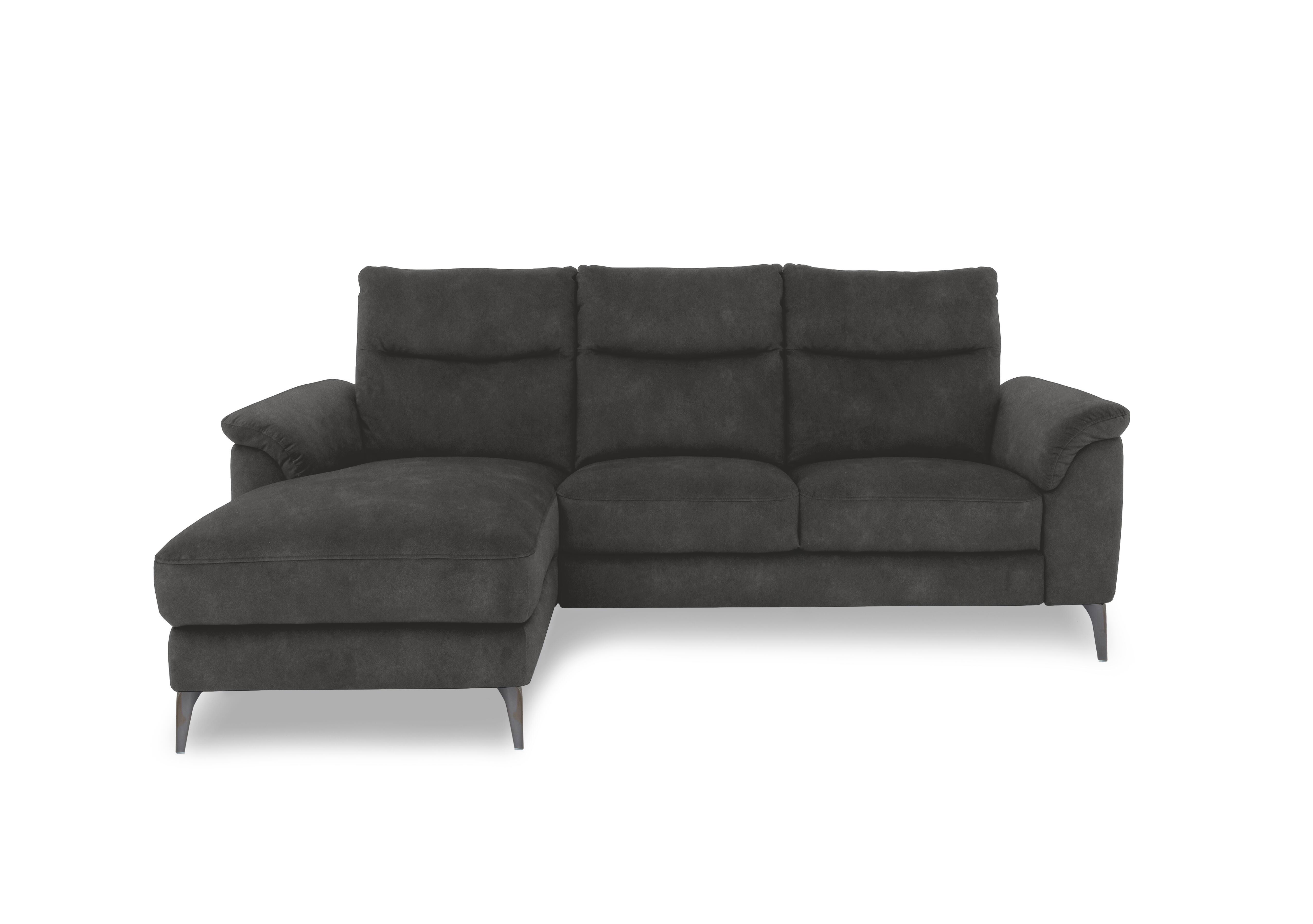 Morgan Fabric 3 Seater Sofa with Chaise End in Dexter Shadow 43519 on Furniture Village