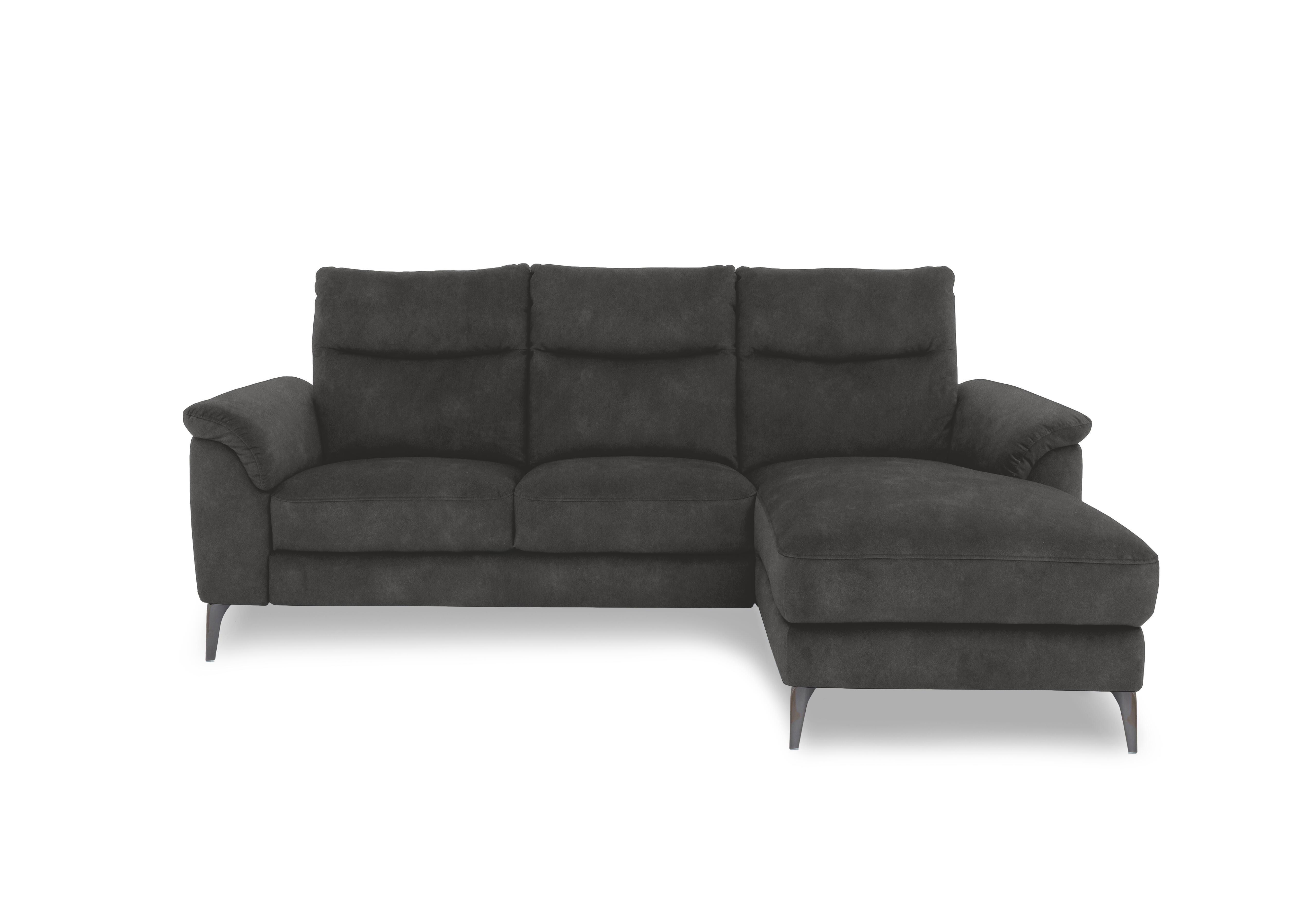 Morgan Fabric 3 Seater Sofa with Chaise End in Dexter Shadow 43519 on Furniture Village