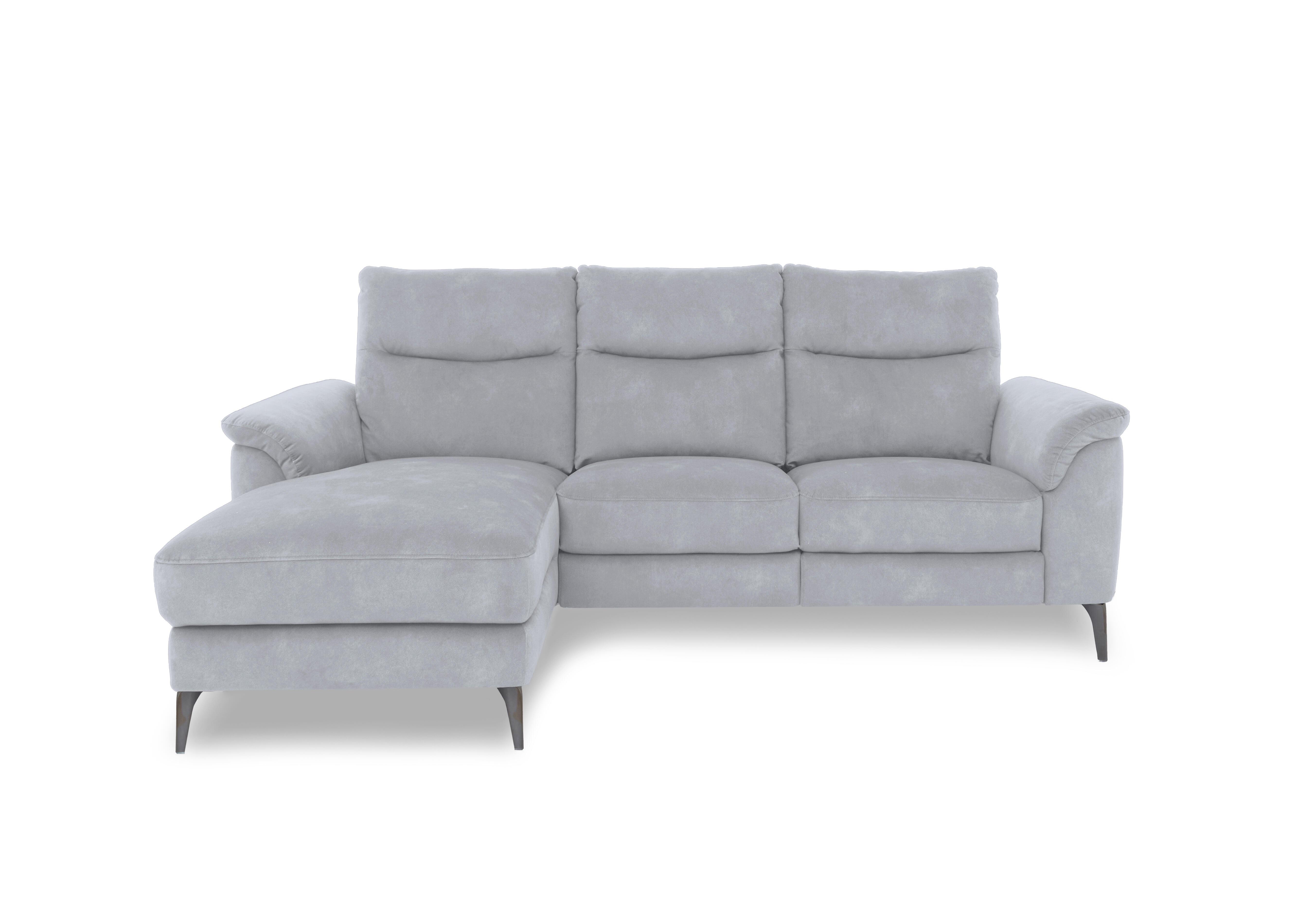 Morgan Fabric 3 Seater Sofa with Chaise End in Dexter Smoke 43516 on Furniture Village