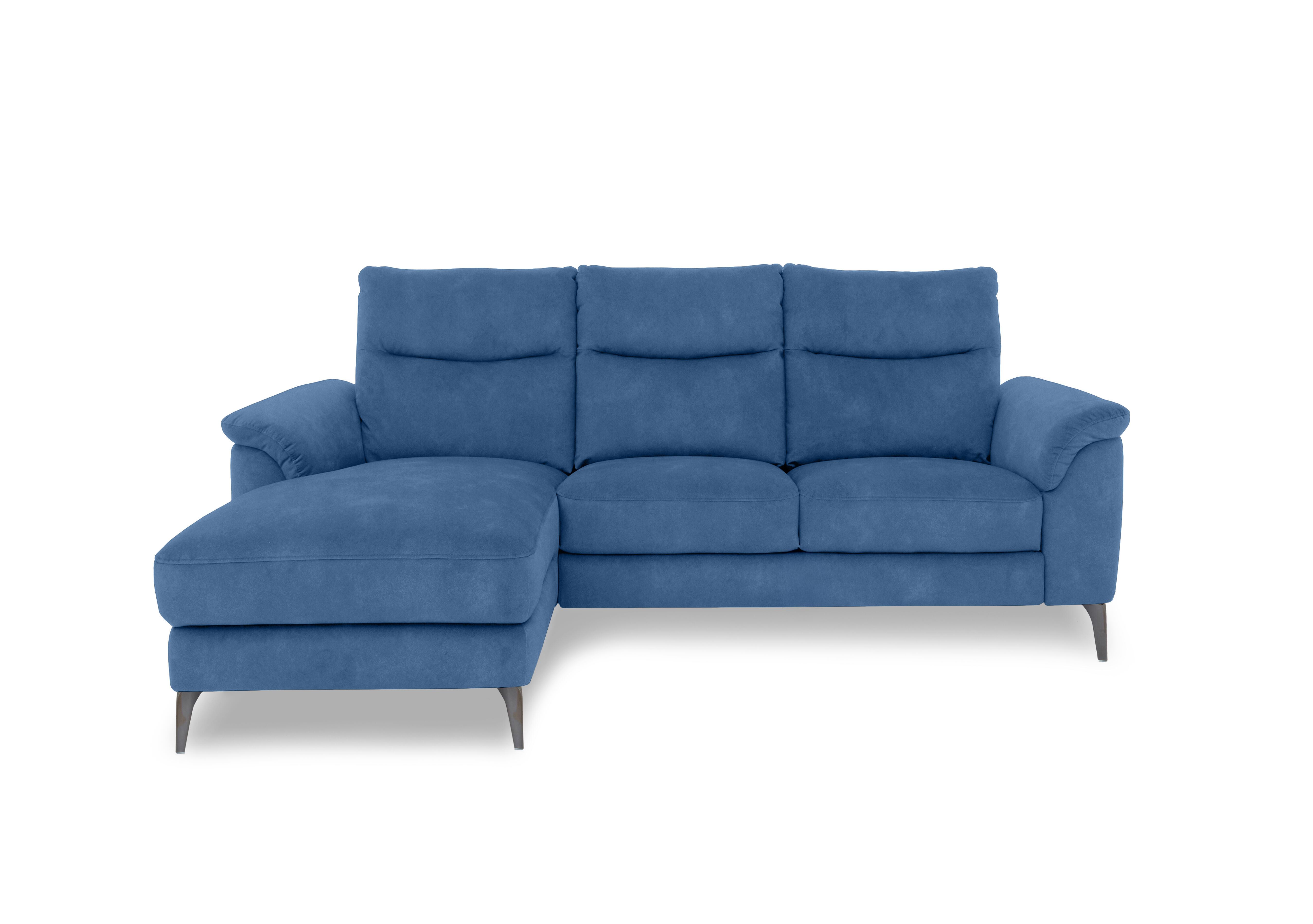 Morgan Fabric 3 Seater Sofa with Chaise End in Dexter Wave 43525 on Furniture Village