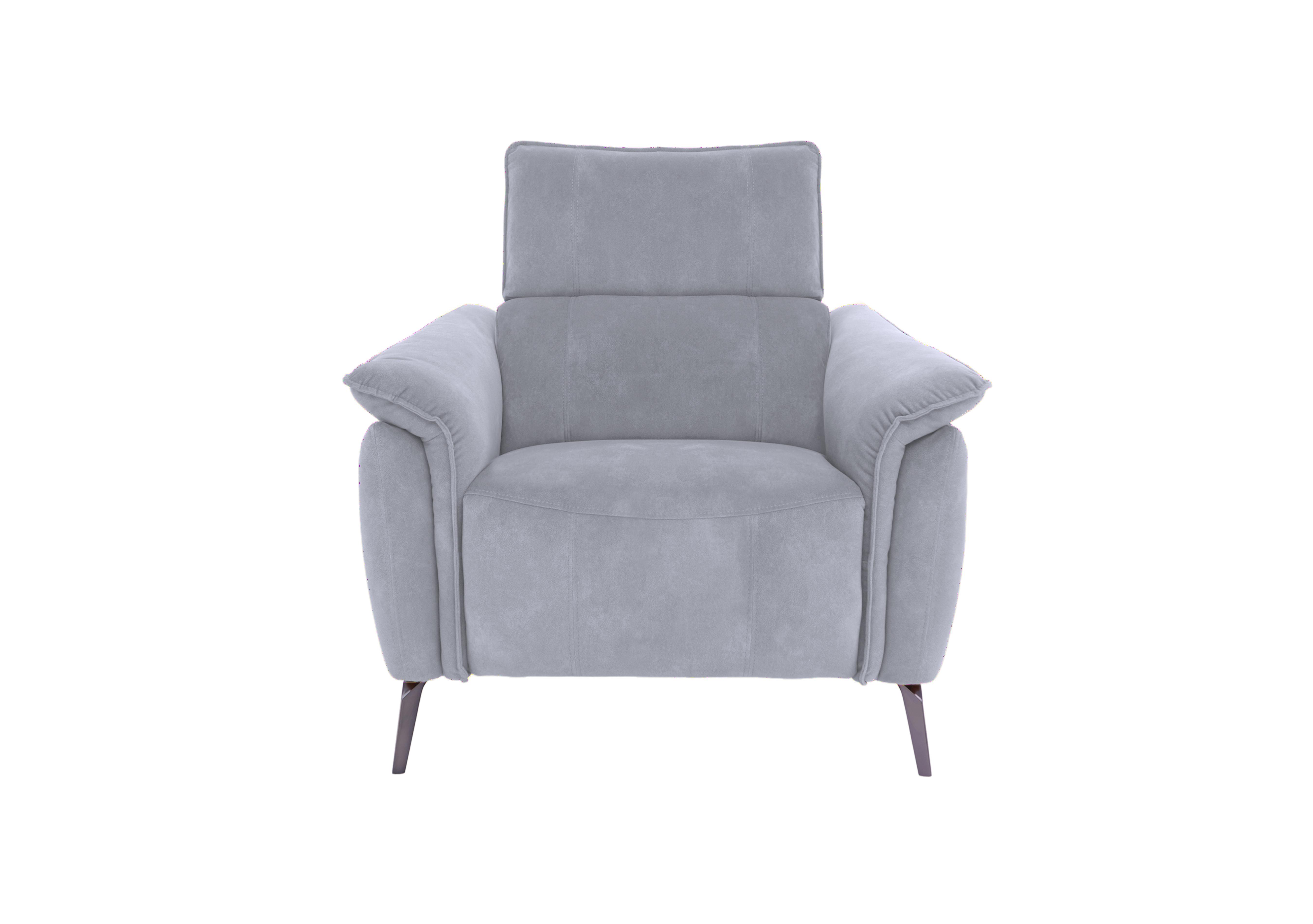 Jude Fabric Power Recliner Chair with Power Headrest, Power Lumbar and Heated Seat in Dexter Smoke 43516 on Furniture Village