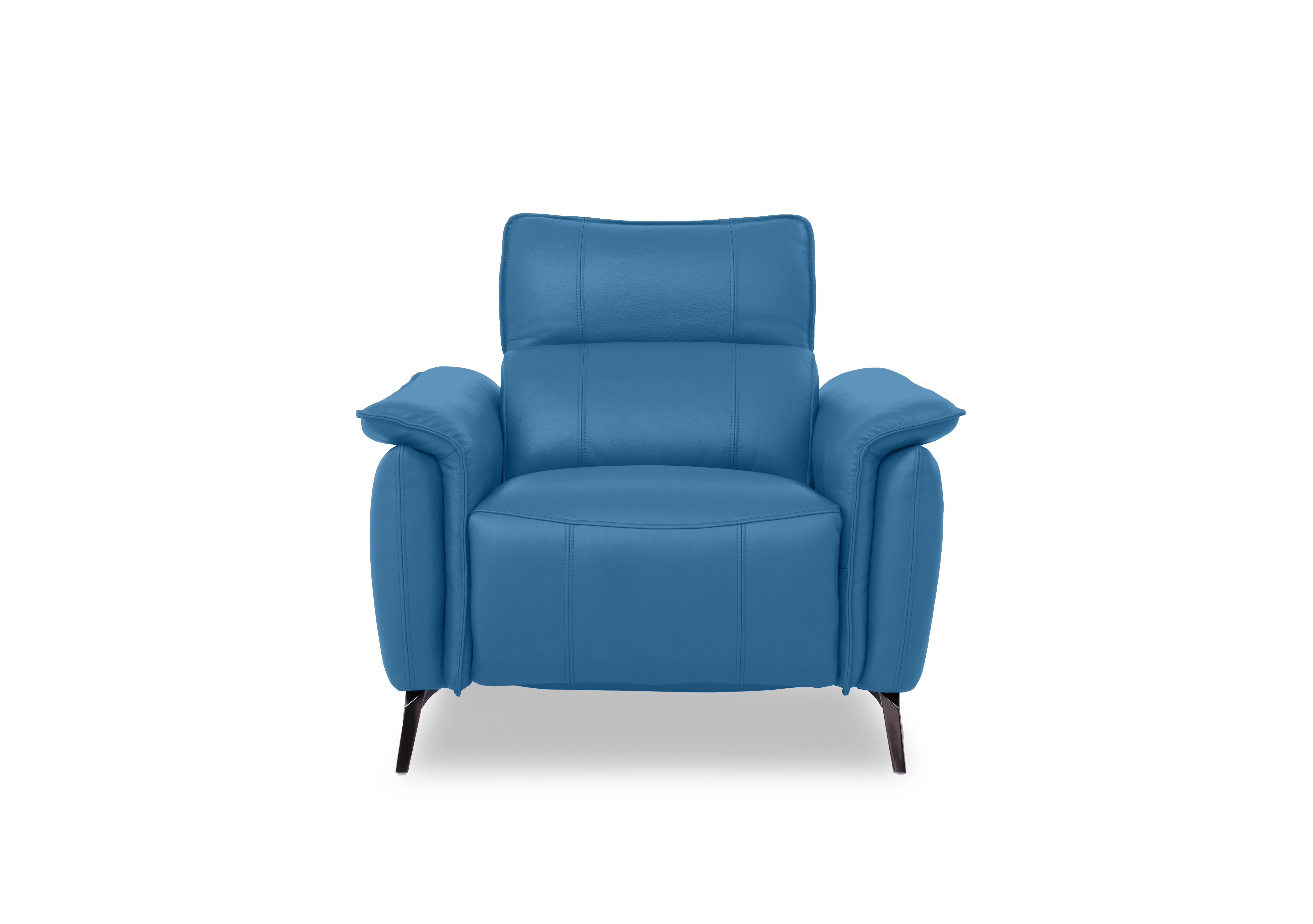 Jude Leather Power Recliner Chair with Power Headrest, Power Lumbar and Heated Seat in Oslo Aegean Cat-40/12 on Furniture Village