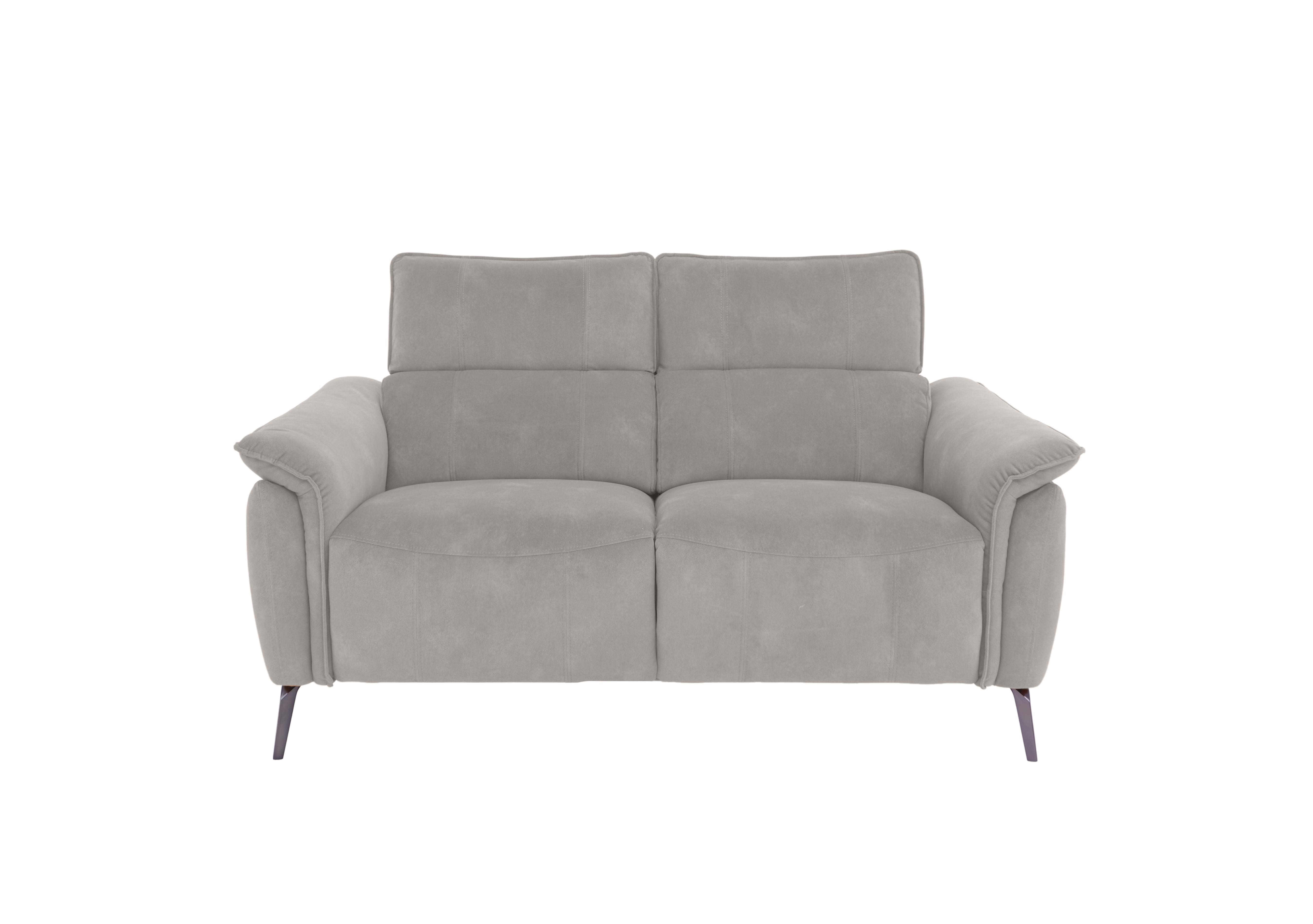 Jude Fabric 2 Seater Power Recliner Sofa with Power Headrests, Power Lumbar and Heated Seats in Dexter Stone 43502 on Furniture Village