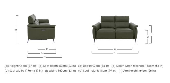 Jude Leather 2 Seater Power Recliner Sofa with Power Headrests and Power Lumbar in  on Furniture Village