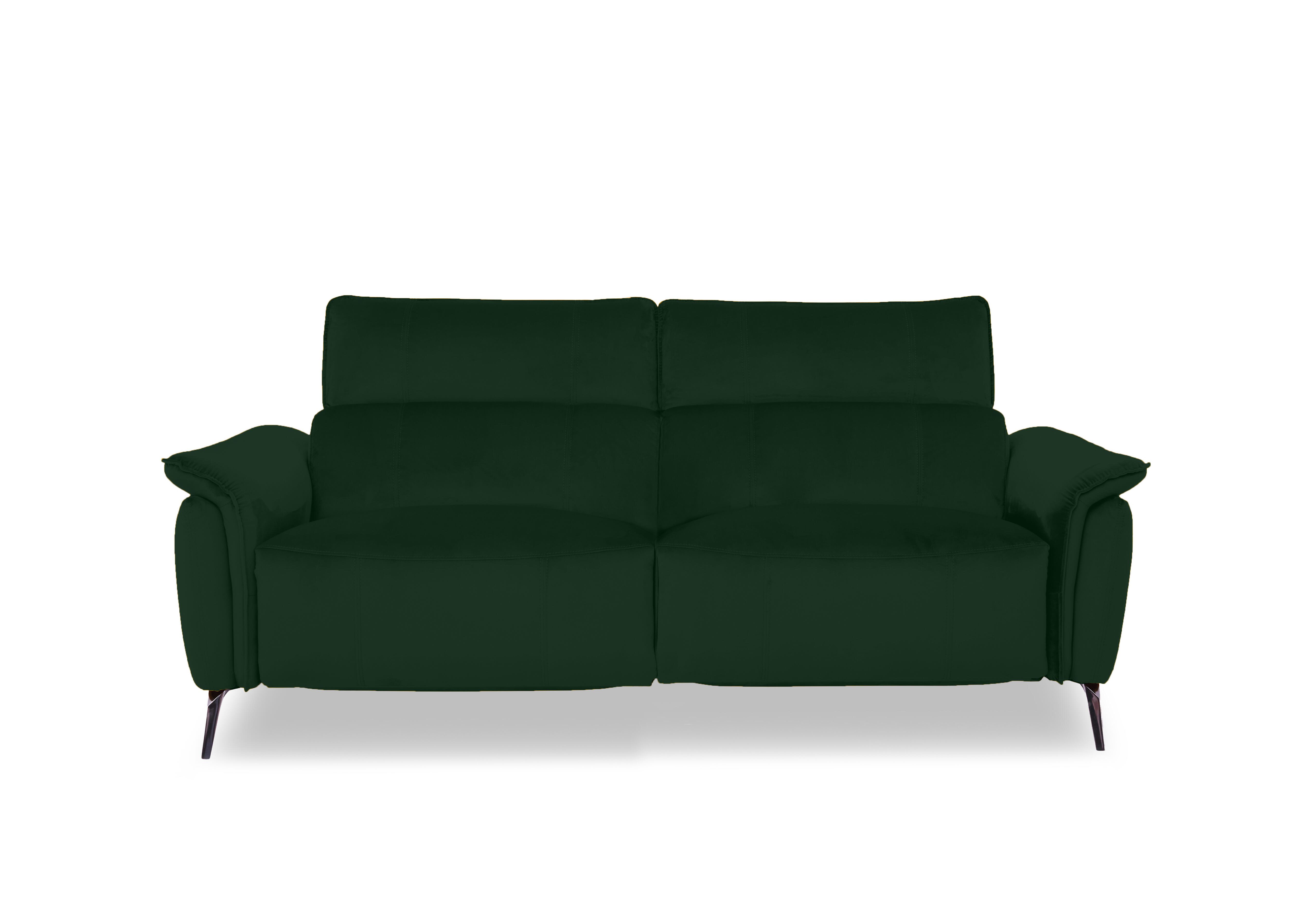 Jude Fabric 3 Seater Power Recliner Sofa with Power Headrests, Power Lumbar and Heated Seats in Opulence Bottle Green 51011 on Furniture Village