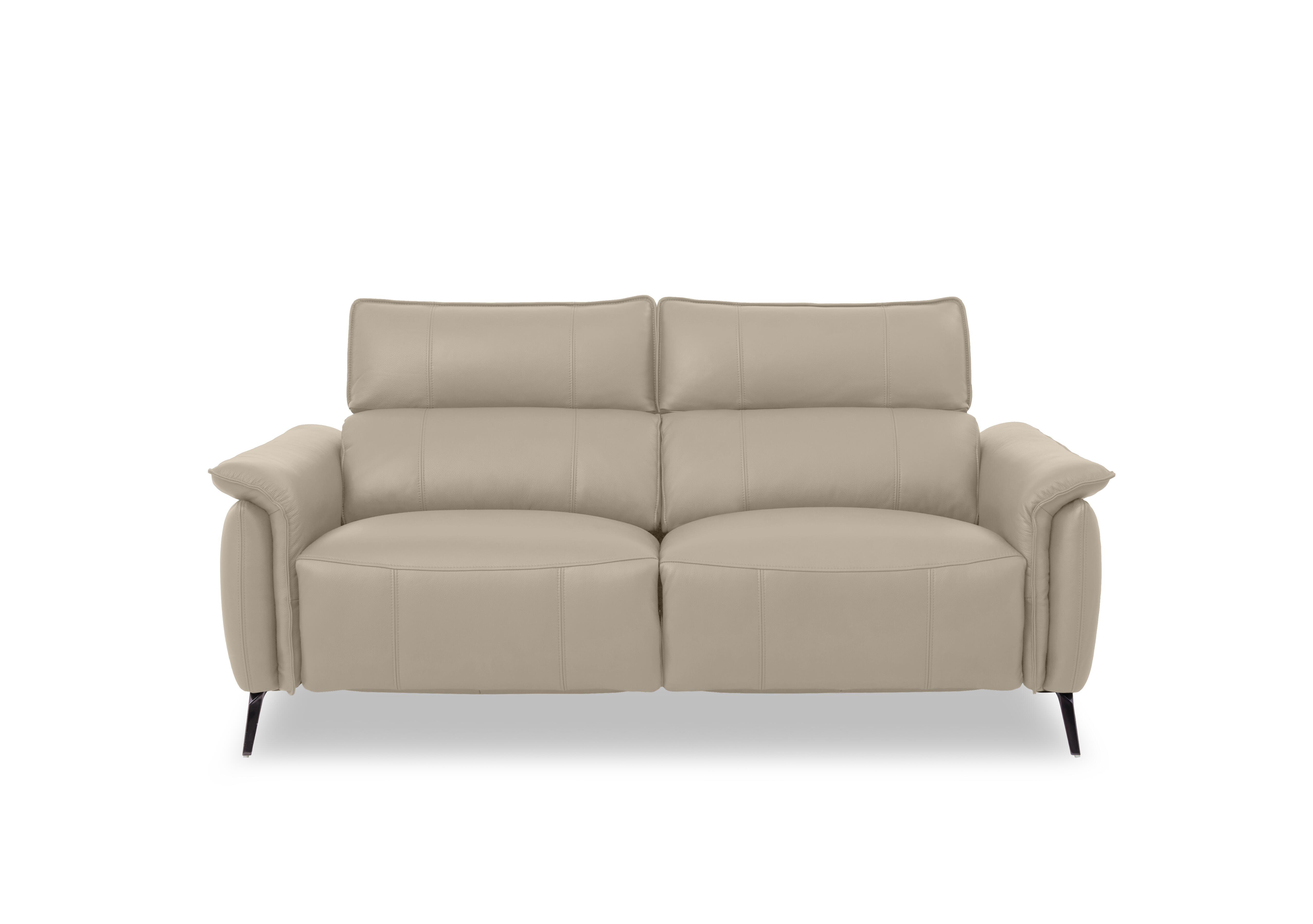 Jude Leather 3 Seater Power Recliner Sofa with Power Headrests, Power Lumbar and Heated Seats in Oslo Oyster Cat-40/08 on Furniture Village