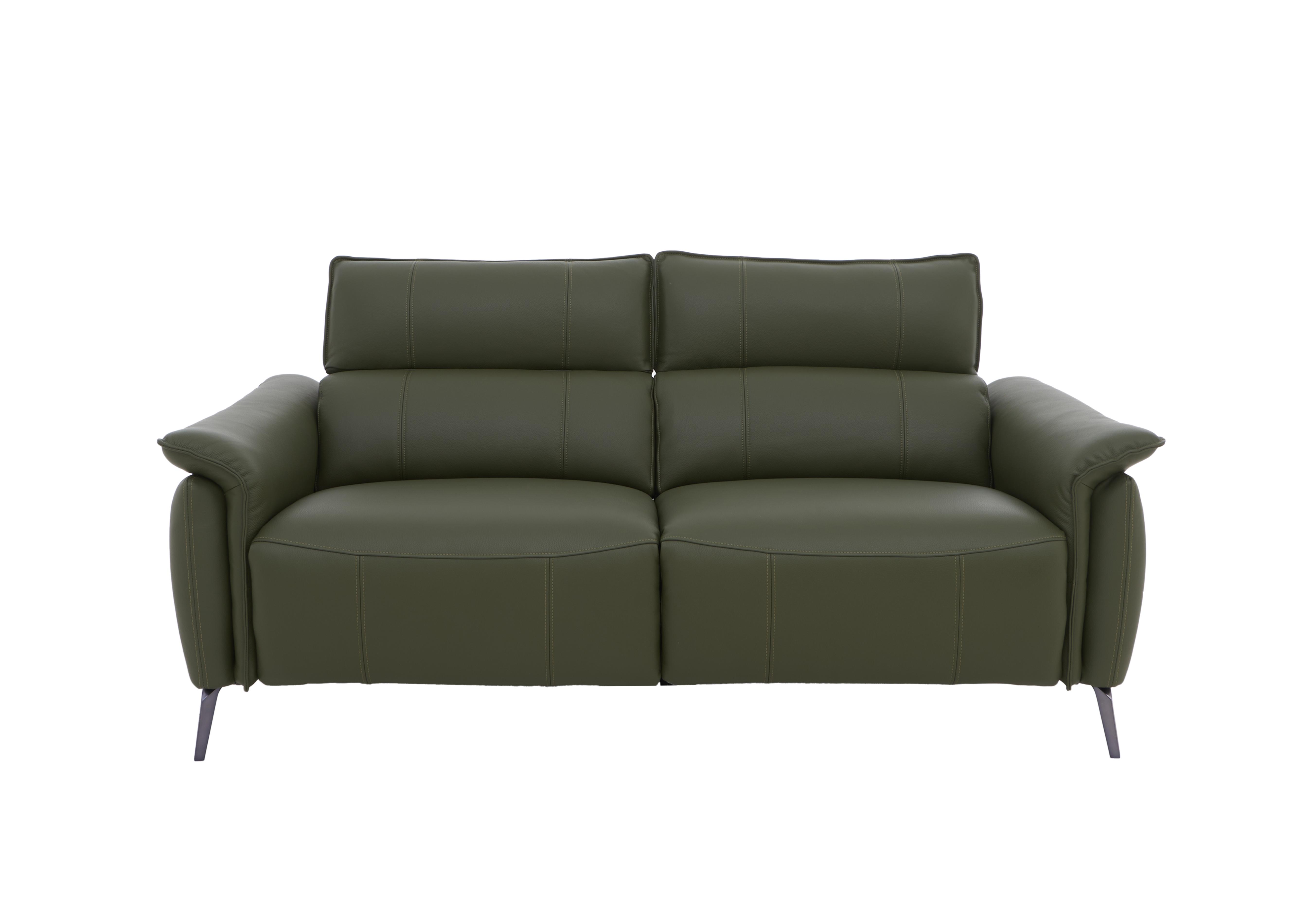 Jude Leather 3 Seater Power Recliner Sofa with Power Headrests and Power Lumbar in Oslo Pine Cat-40/10 on Furniture Village