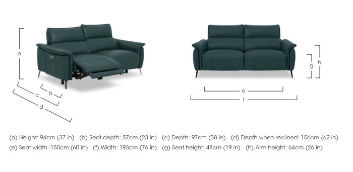 Jude Leather 3 Seater Power Recliner Sofa with Power Headrests in  on Furniture Village