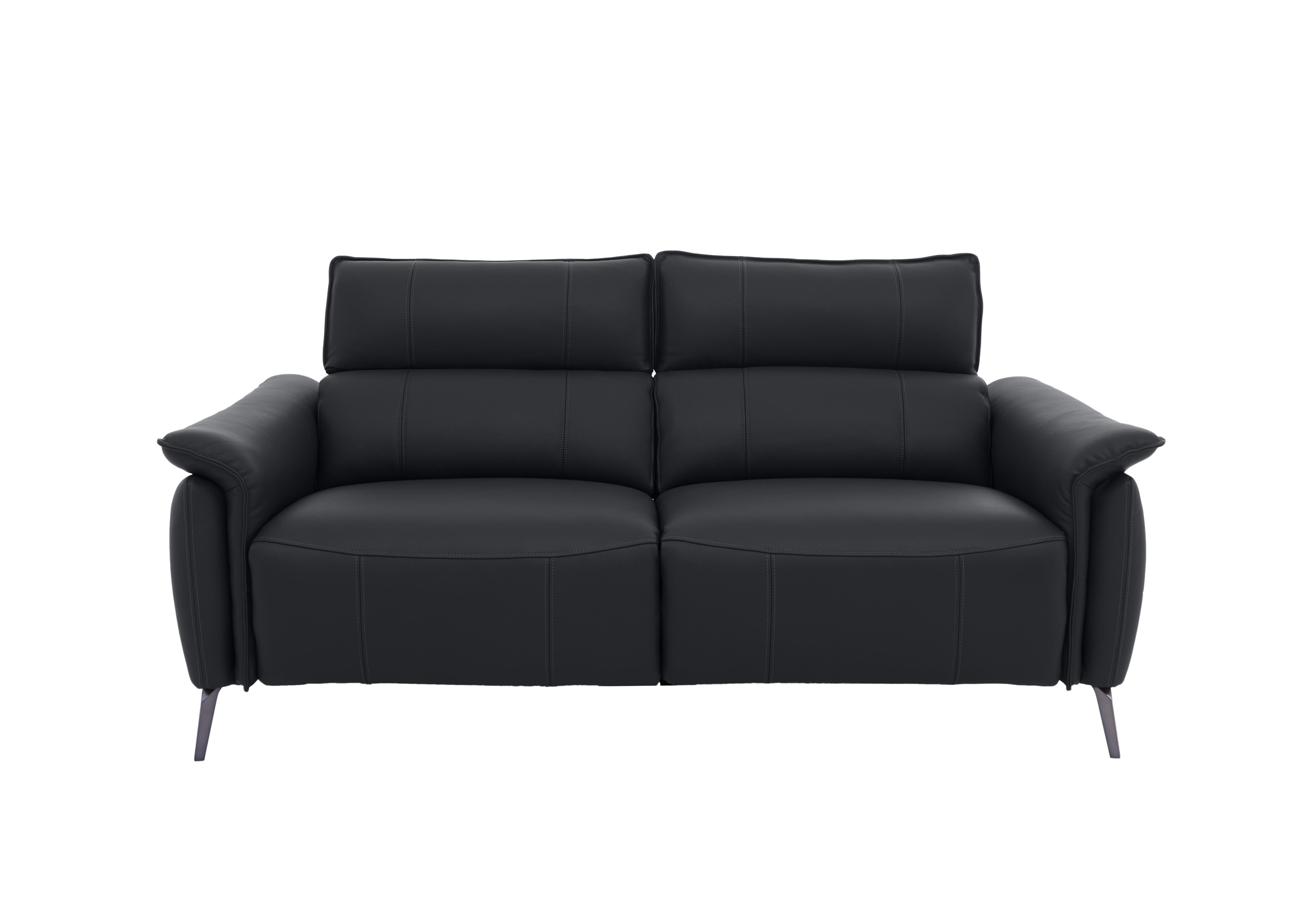 Jude Leather 3 Seater Power Recliner Sofa with Power Headrests in Montana Lavender Gry Cat-60/18 on Furniture Village