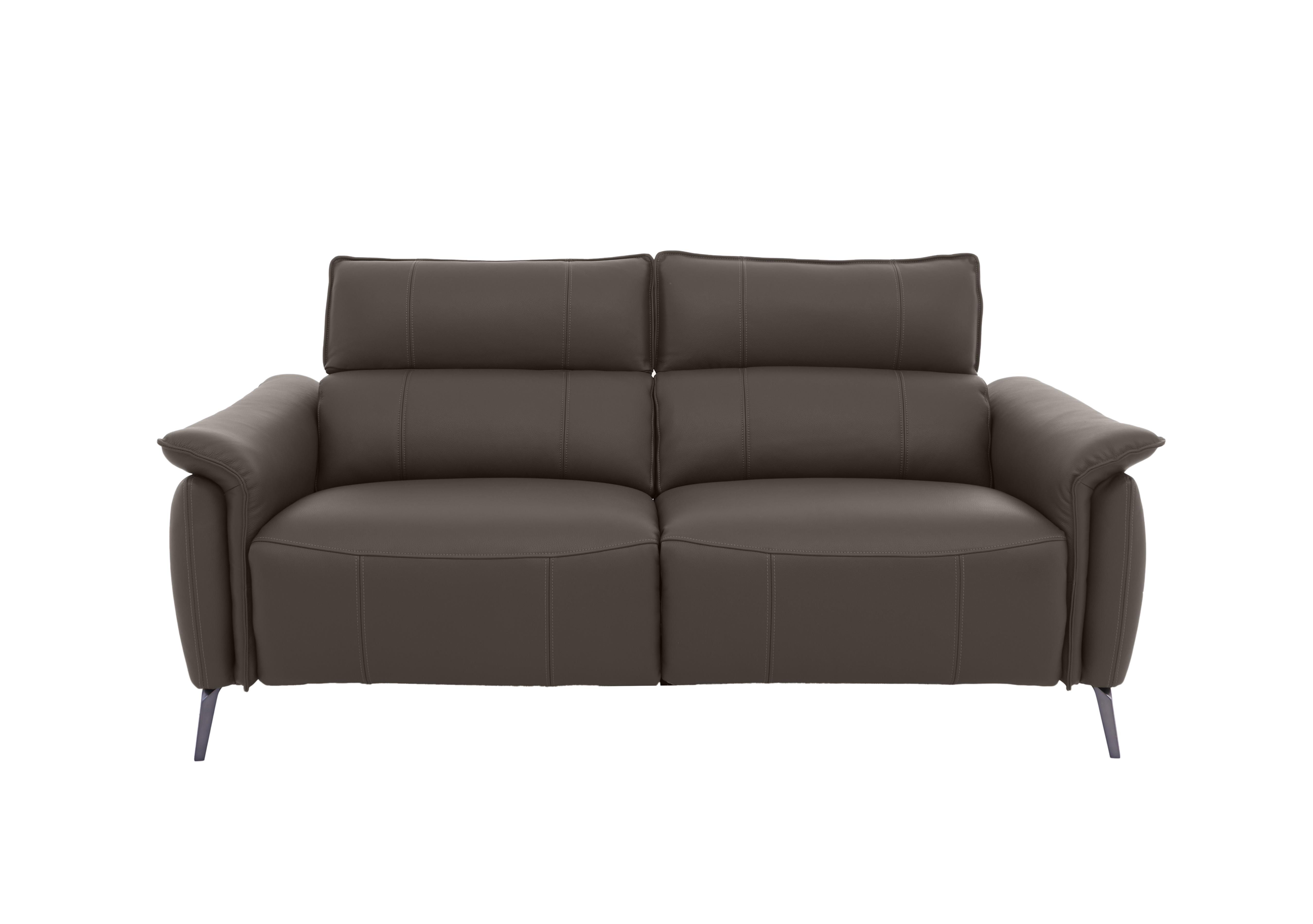Jude Leather 3 Seater Power Recliner Sofa with Power Headrests in Montana Storm Cat-60/21 on Furniture Village