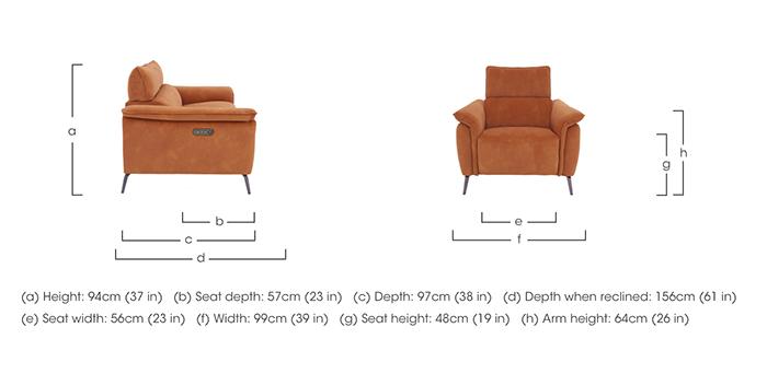 Jude Fabric Power Recliner Chair with Power Headrest and Power Lumbar in  on Furniture Village