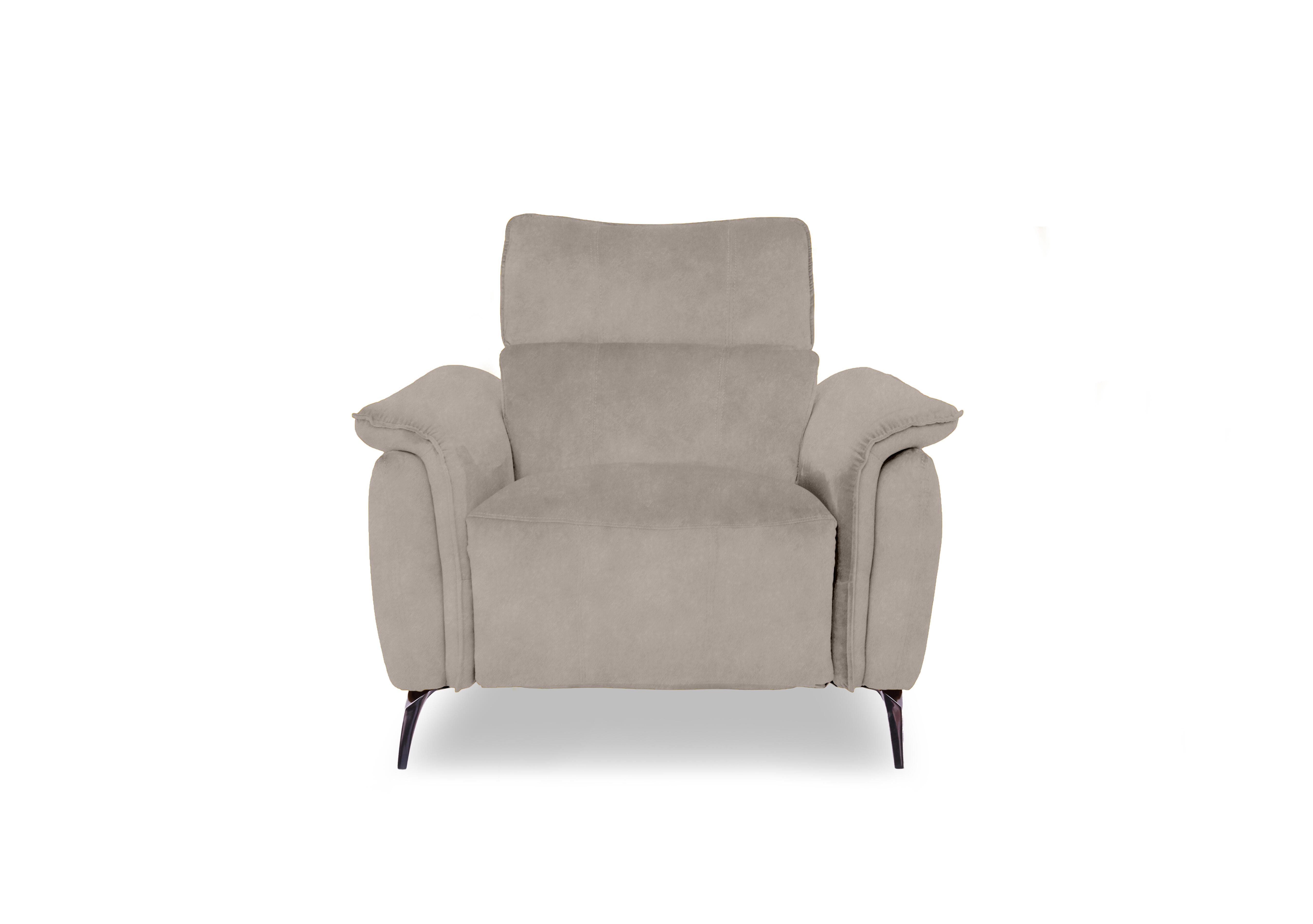 Jude Fabric Power Recliner Chair with Power Headrest and Power Lumbar in Dexter Ivory 43501 on Furniture Village