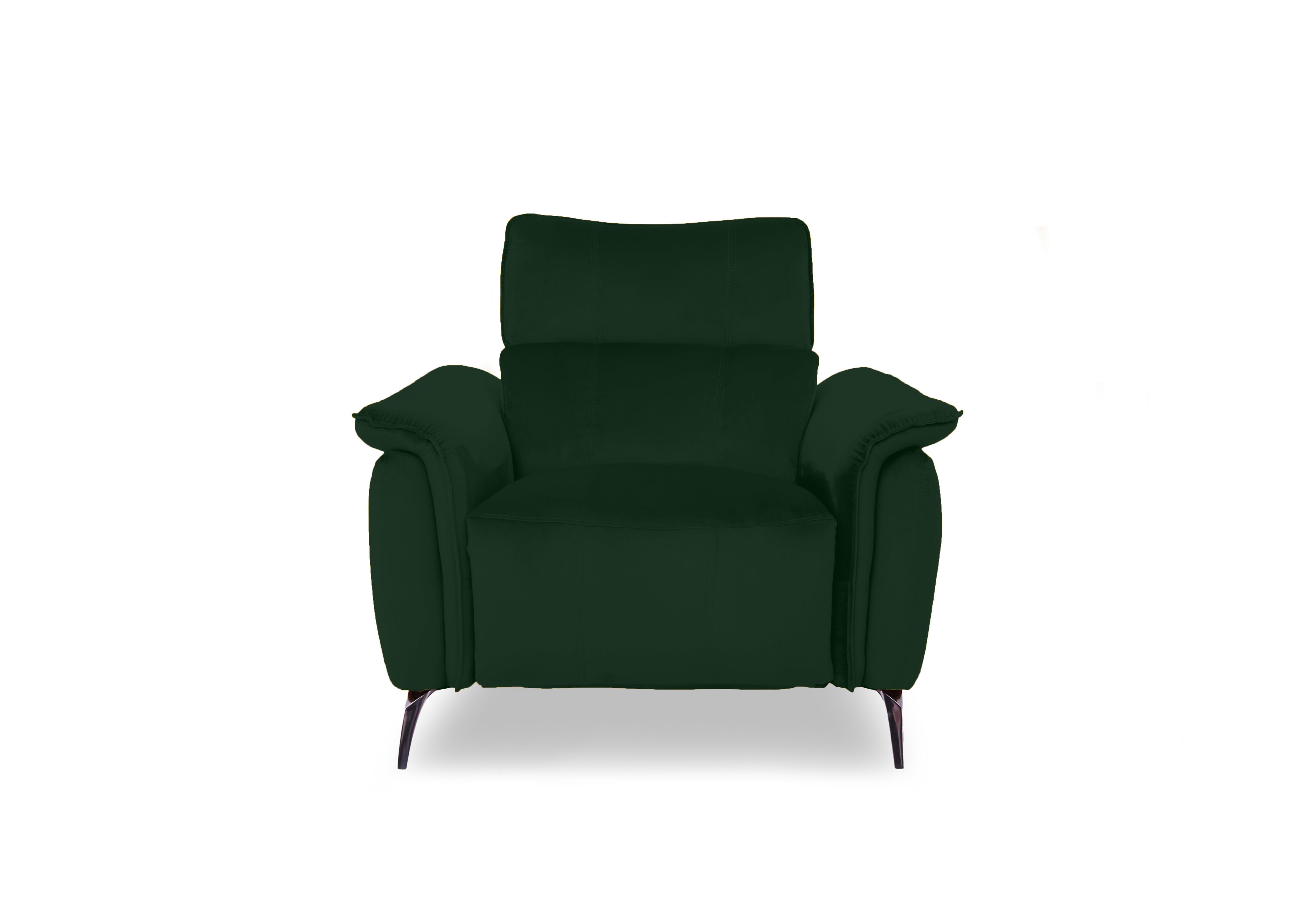 Jude Fabric Power Recliner Chair with Power Headrest and Power Lumbar in Opulence Bottle Green 51011 on Furniture Village