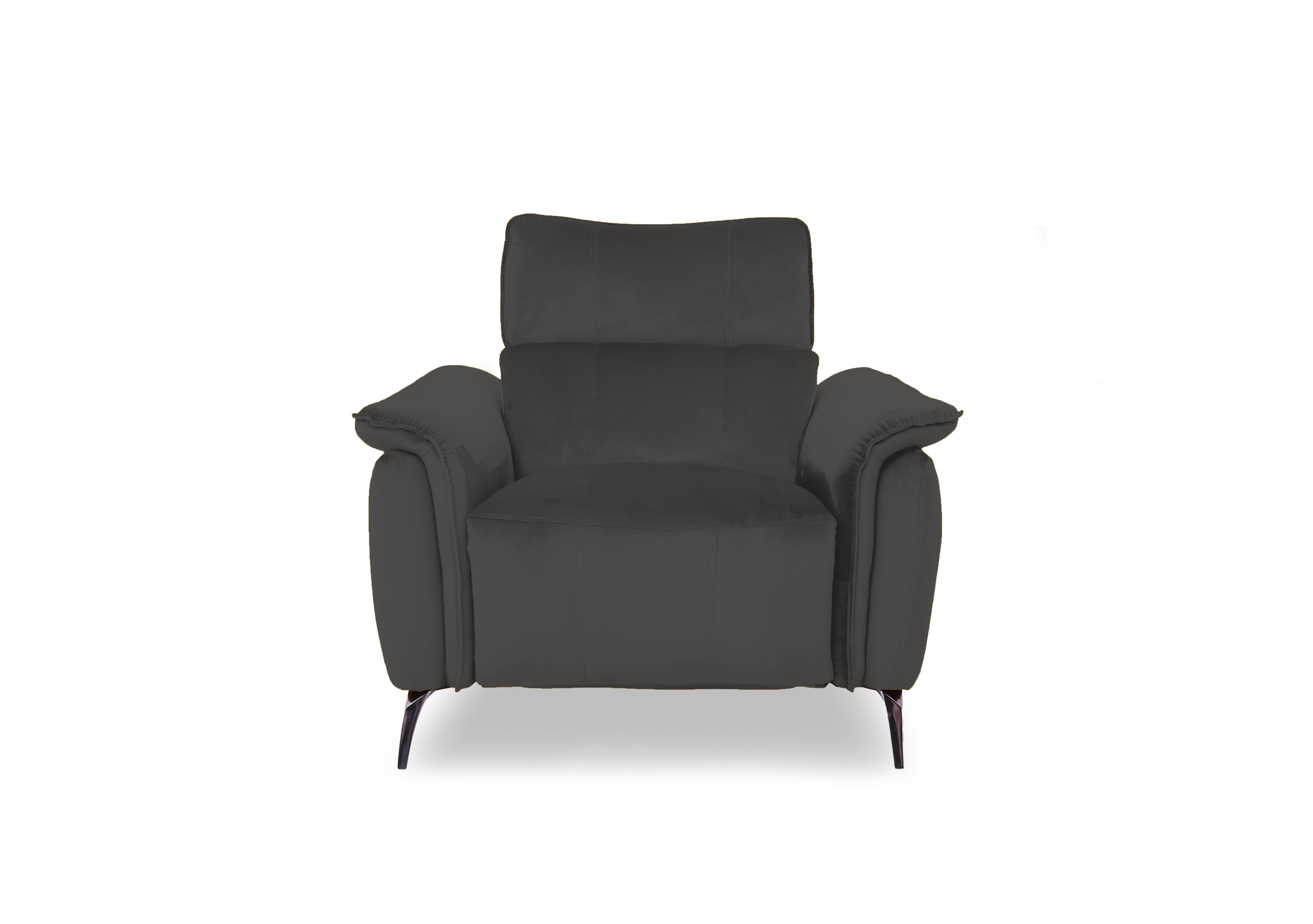 Jude Fabric Power Recliner Chair with Power Headrest and Power Lumbar in Opulence Granite 51012 on Furniture Village