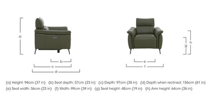 Jude Leather Power Recliner Chair with Power Headrest and Power Lumbar in  on Furniture Village