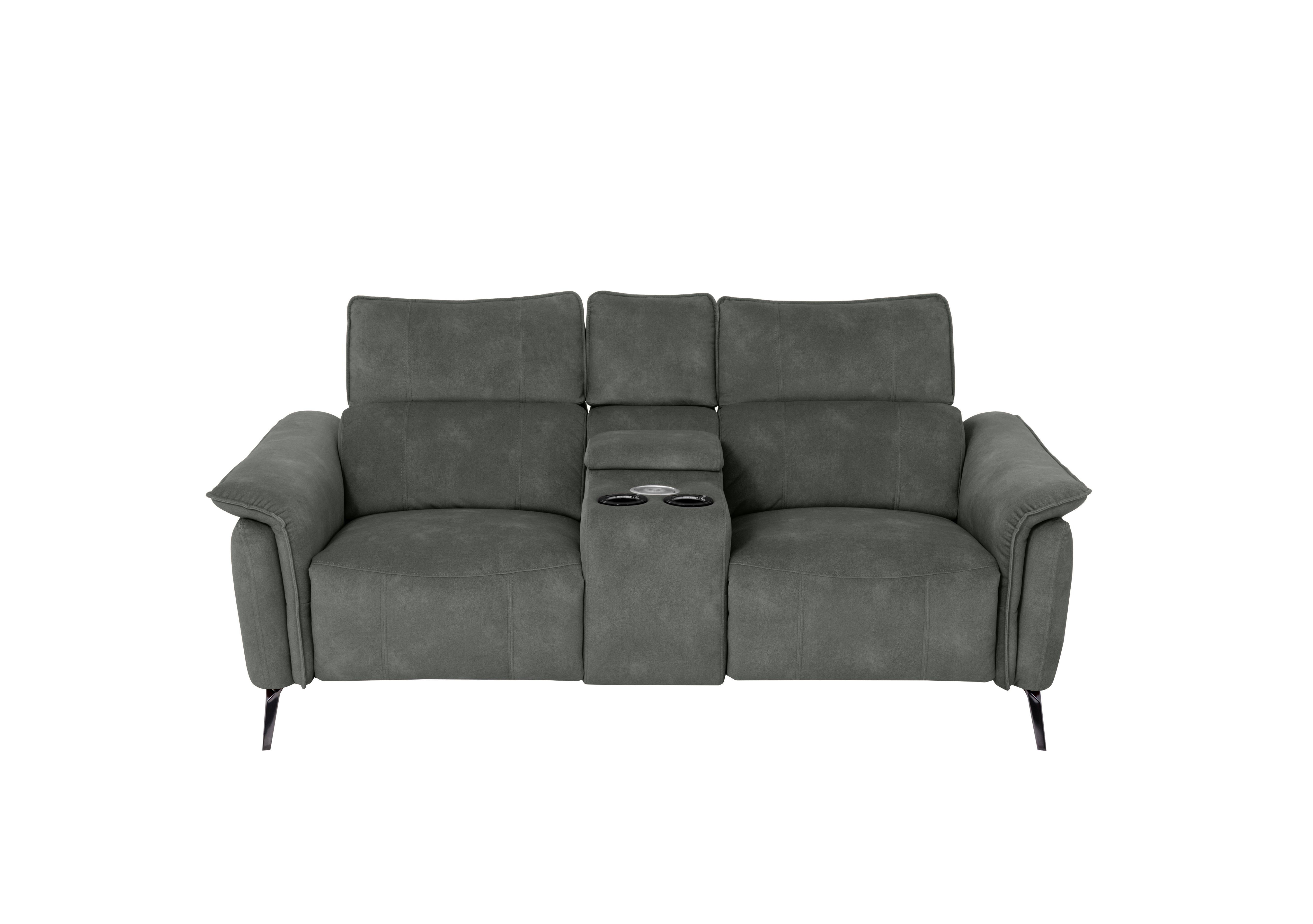 Jude Fabric 2 Seater Power Recliner Sofa with Smart Console, Power Headrests, Power Lumbar and Heated Seats in Dexter Moss 43515 on Furniture Village