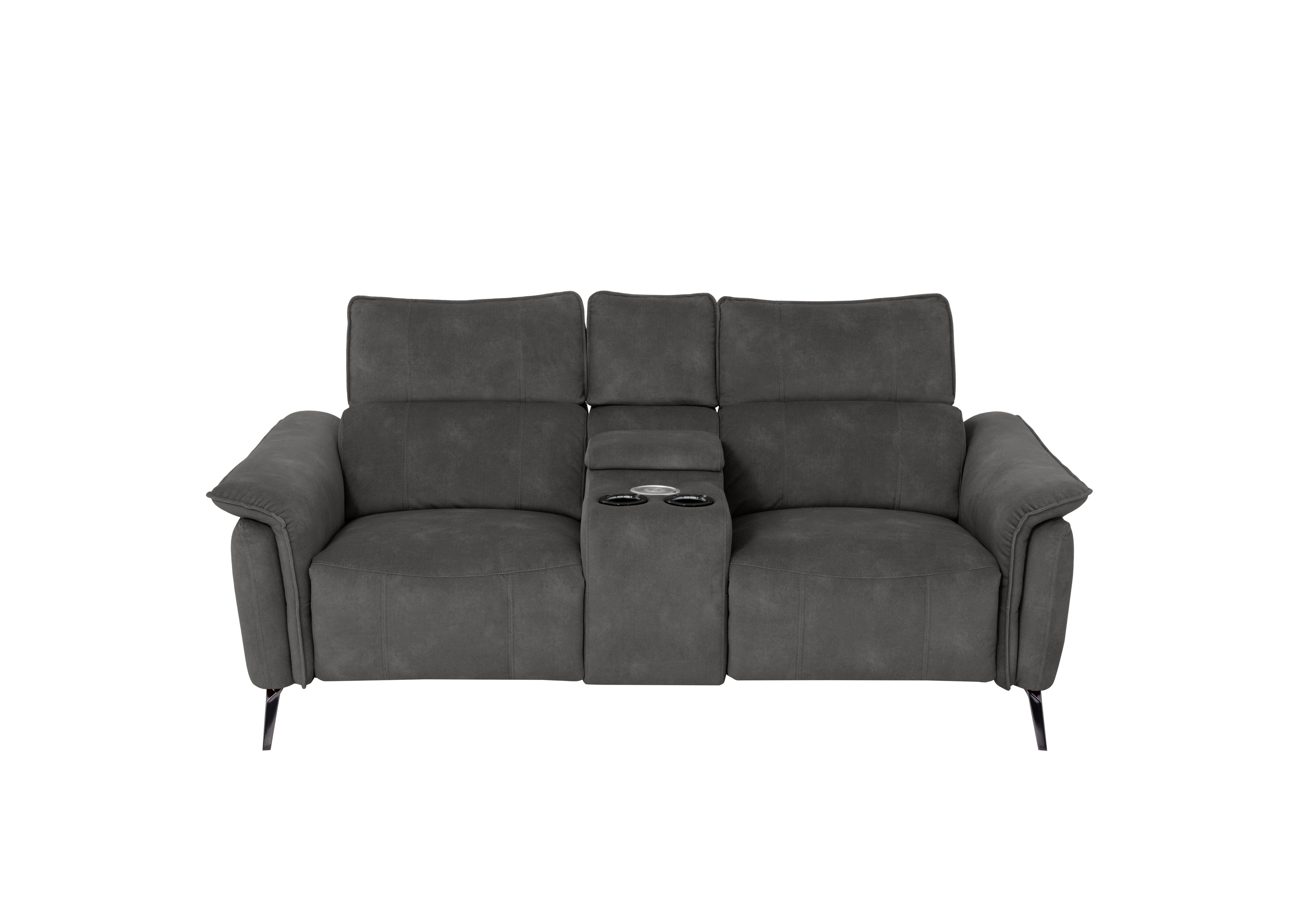 Jude Fabric 2 Seater Power Recliner Sofa with Smart Console, Power Headrests and Power Lumbar in Dexter Shadow 43519 on Furniture Village