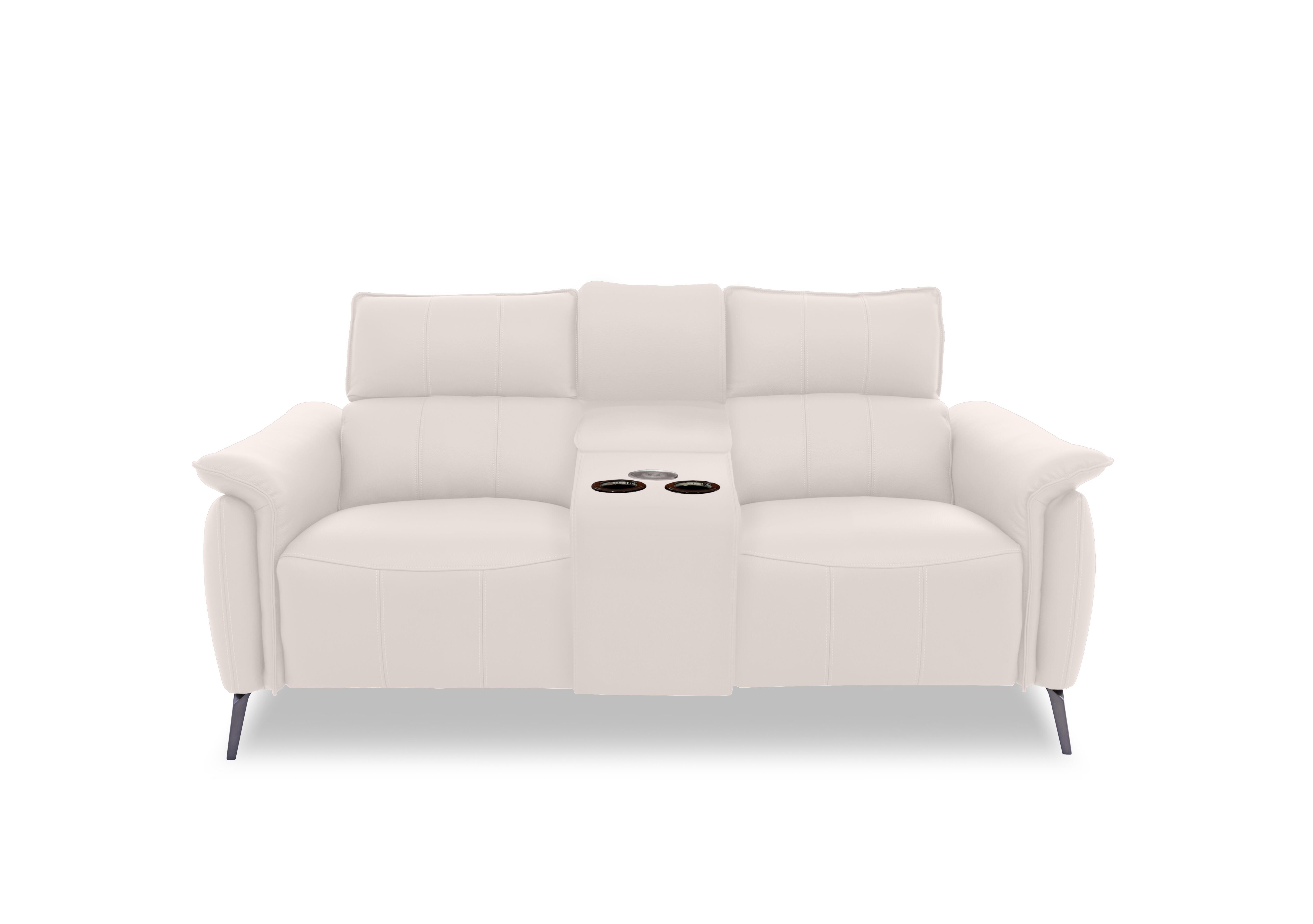 Jude Leather 2 Seater Power Recliner Sofa with Smart Console, Power Headrests and Power Lumbar in Oslo Cotton Cat-40/13 on Furniture Village