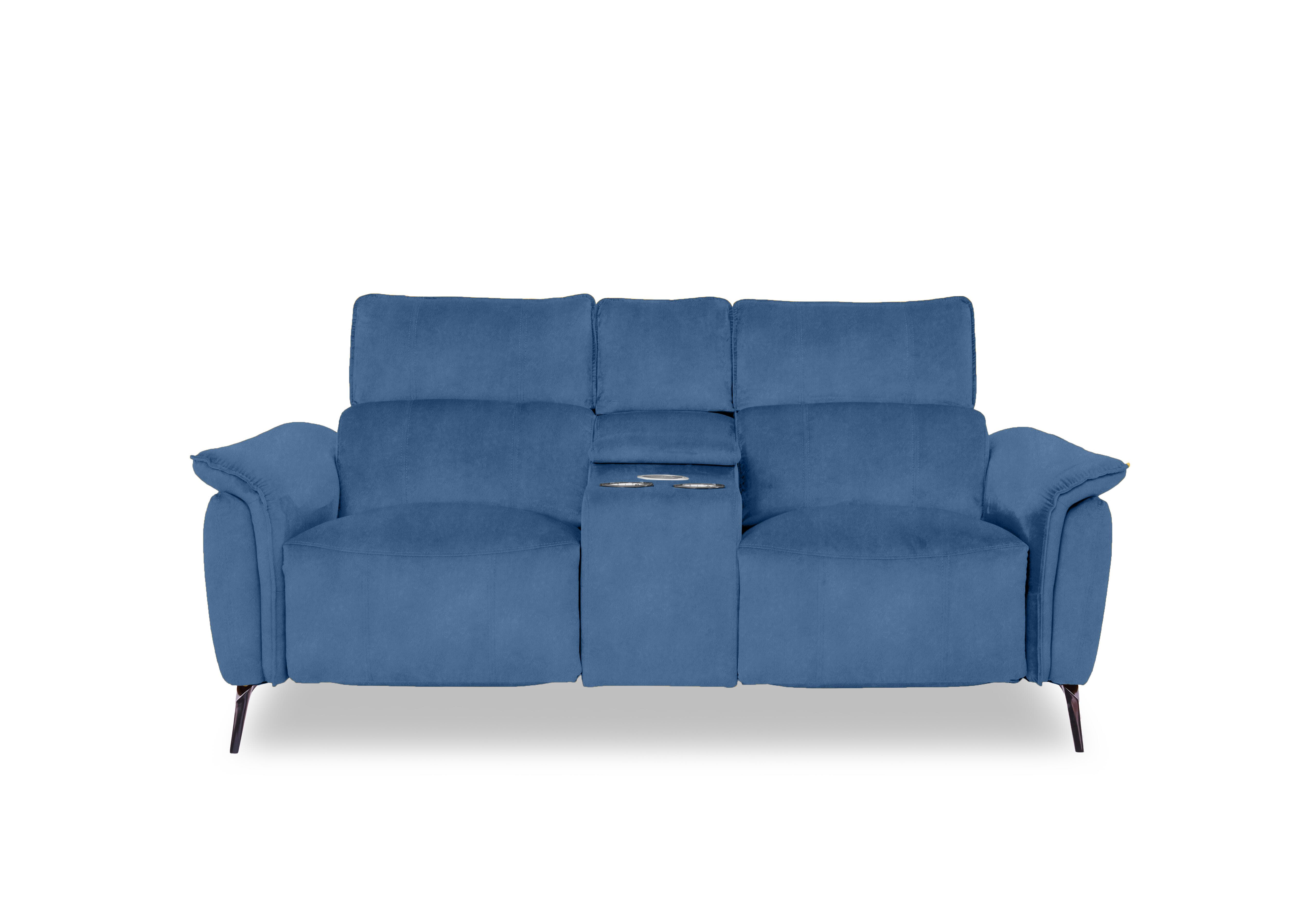Jude Fabric 2 Seater Power Recliner Sofa with Smart Console and Power Headrests in Dexter Wave 43525 on Furniture Village