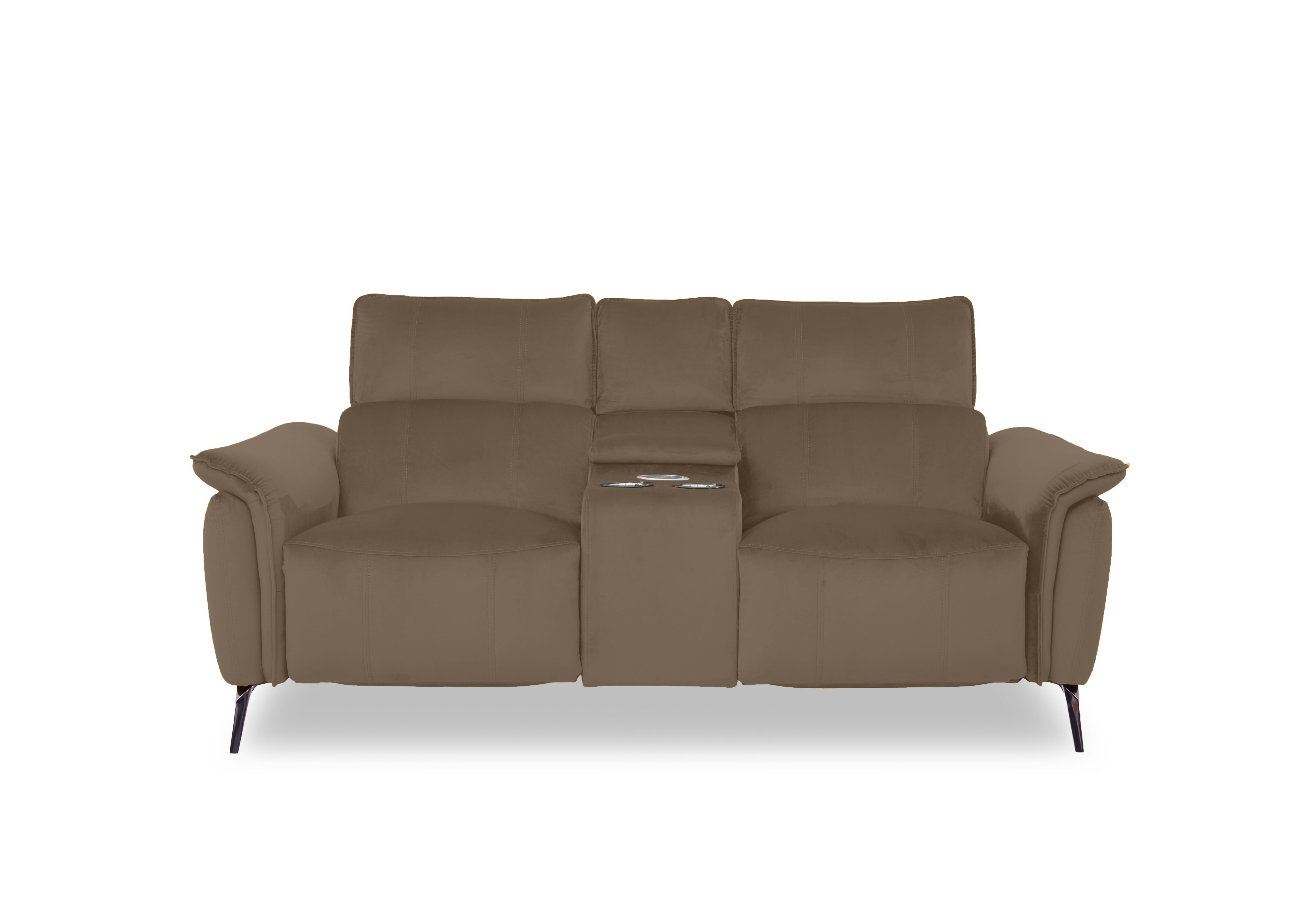 Jude Fabric 2 Seater Power Recliner Sofa with Smart Console and Power Headrests in Opulence Cedar 51014 on Furniture Village