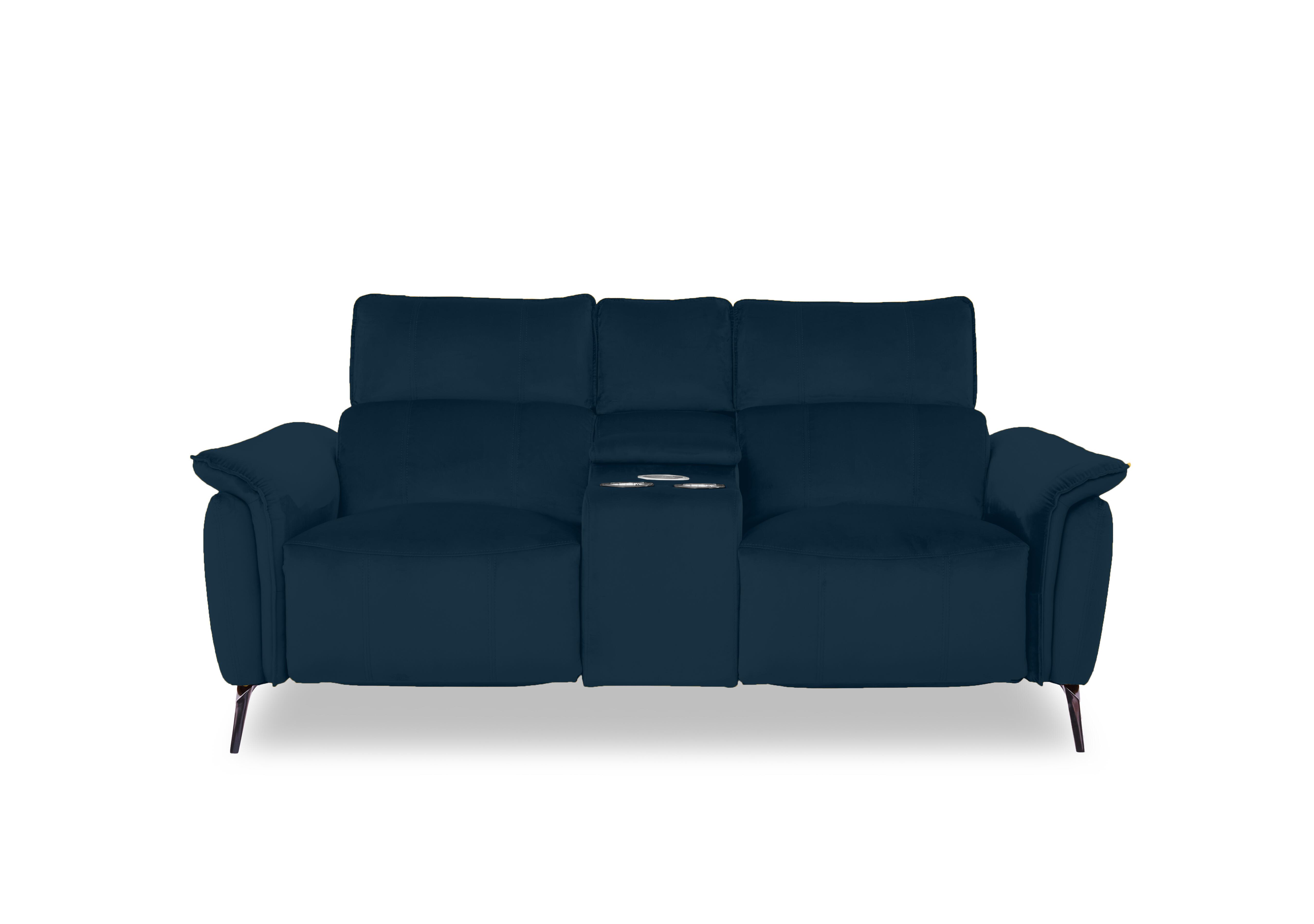 Jude Fabric 2 Seater Power Recliner Sofa with Smart Console and Power Headrests in Opulence Royal 50495 on Furniture Village