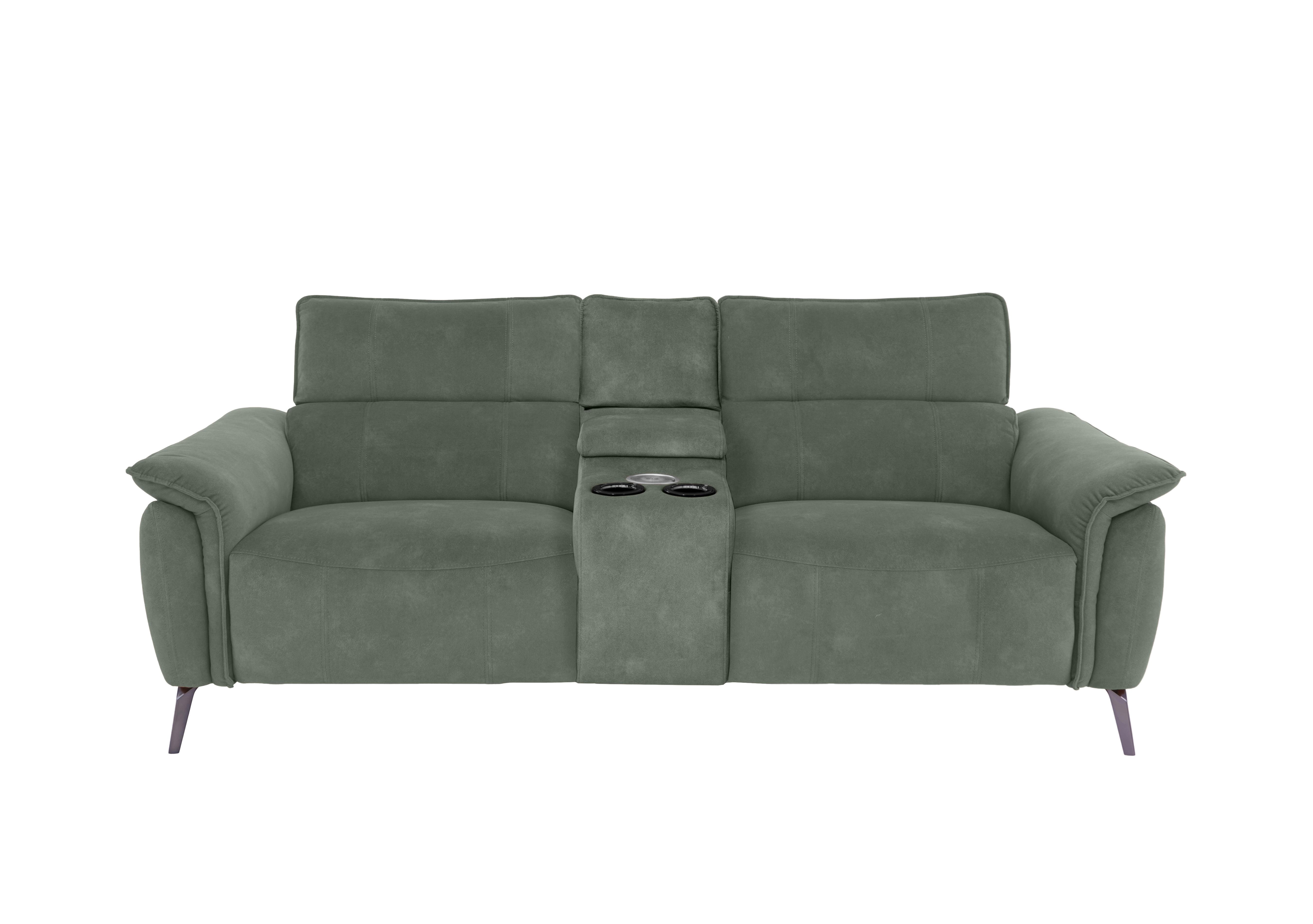 Jude Fabric 3 Seater Power Recliner Sofa with Smart Console and Power Headrests in Dexter Fern 43514 on Furniture Village