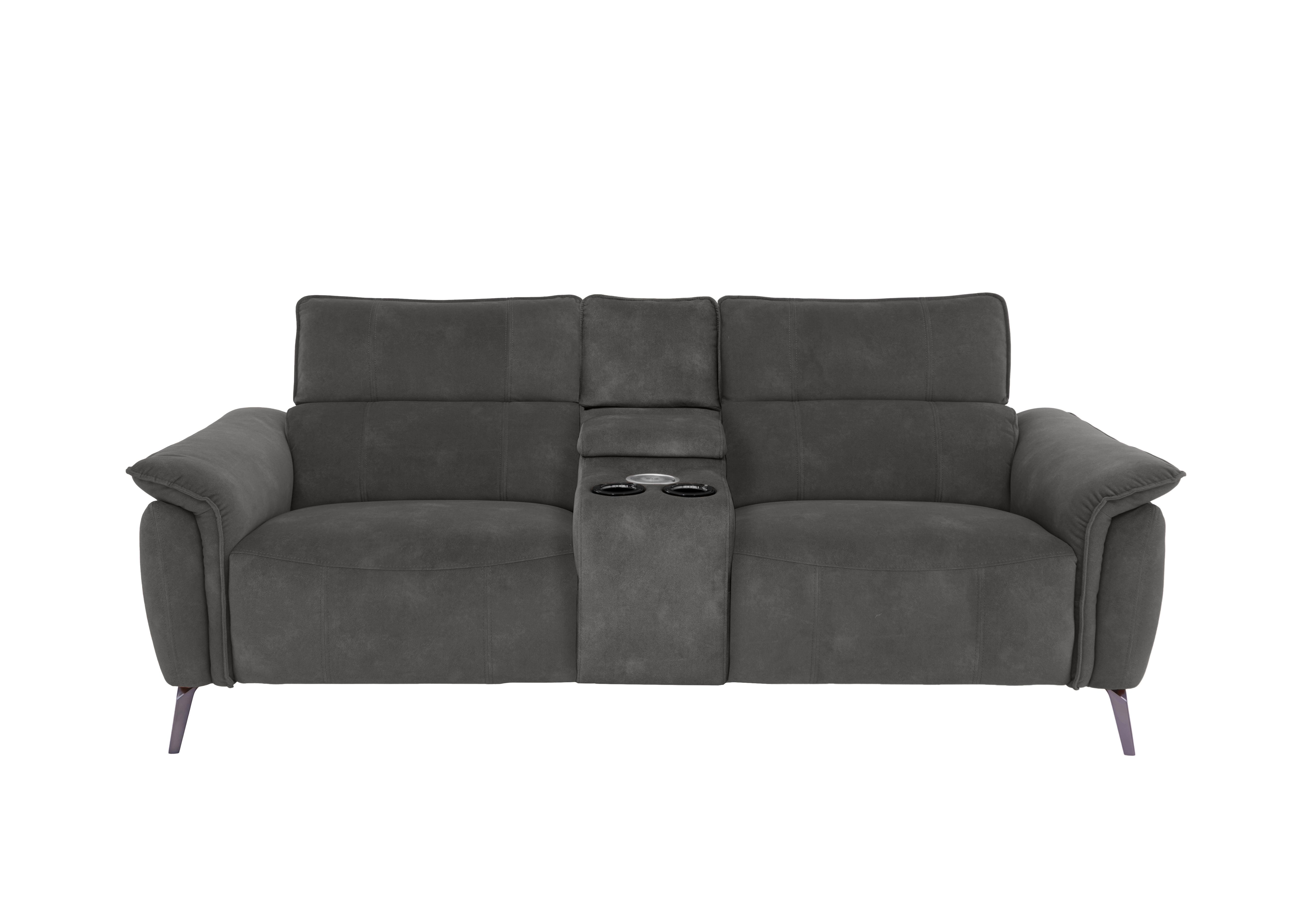 Jude Fabric 3 Seater Power Recliner Sofa with Smart Console and Power Headrests in Dexter Shadow 43519 on Furniture Village