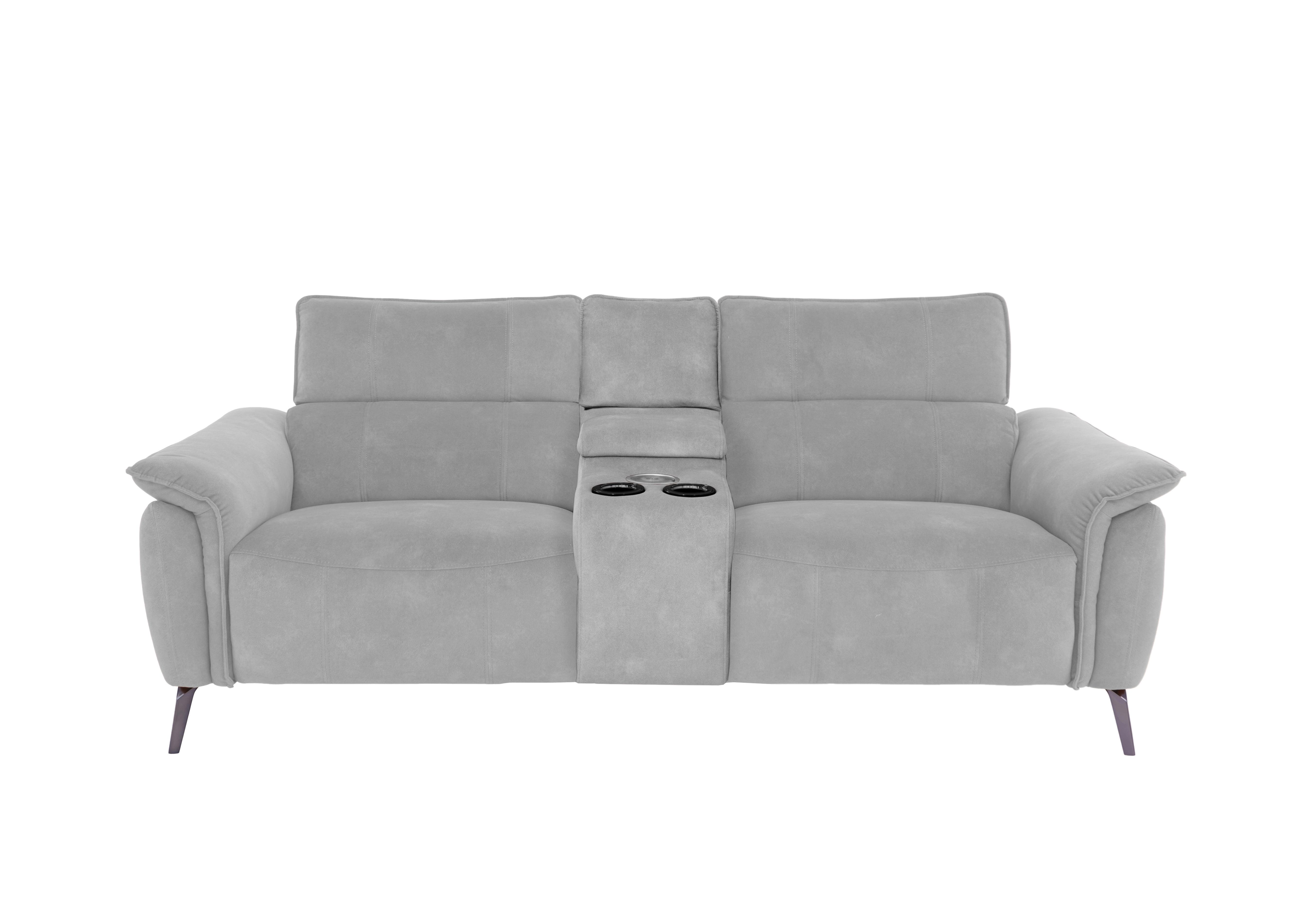 Jude Fabric 3 Seater Power Recliner Sofa with Smart Console and Power Headrests in Dexter Smoke 43516 on Furniture Village