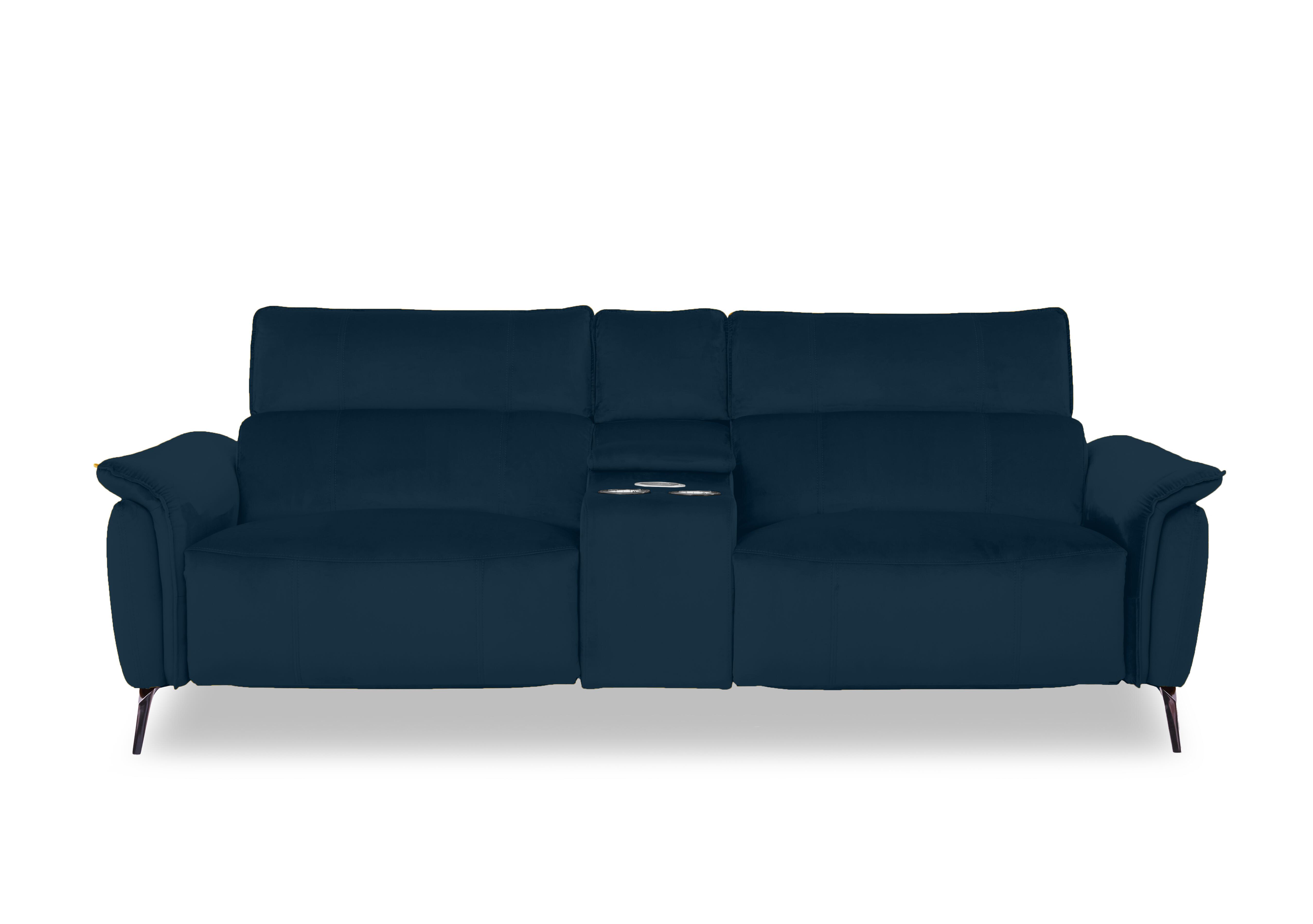 Jude Fabric 3 Seater Power Recliner Sofa with Smart Console and Power Headrests in Opulence Royal 50495 on Furniture Village