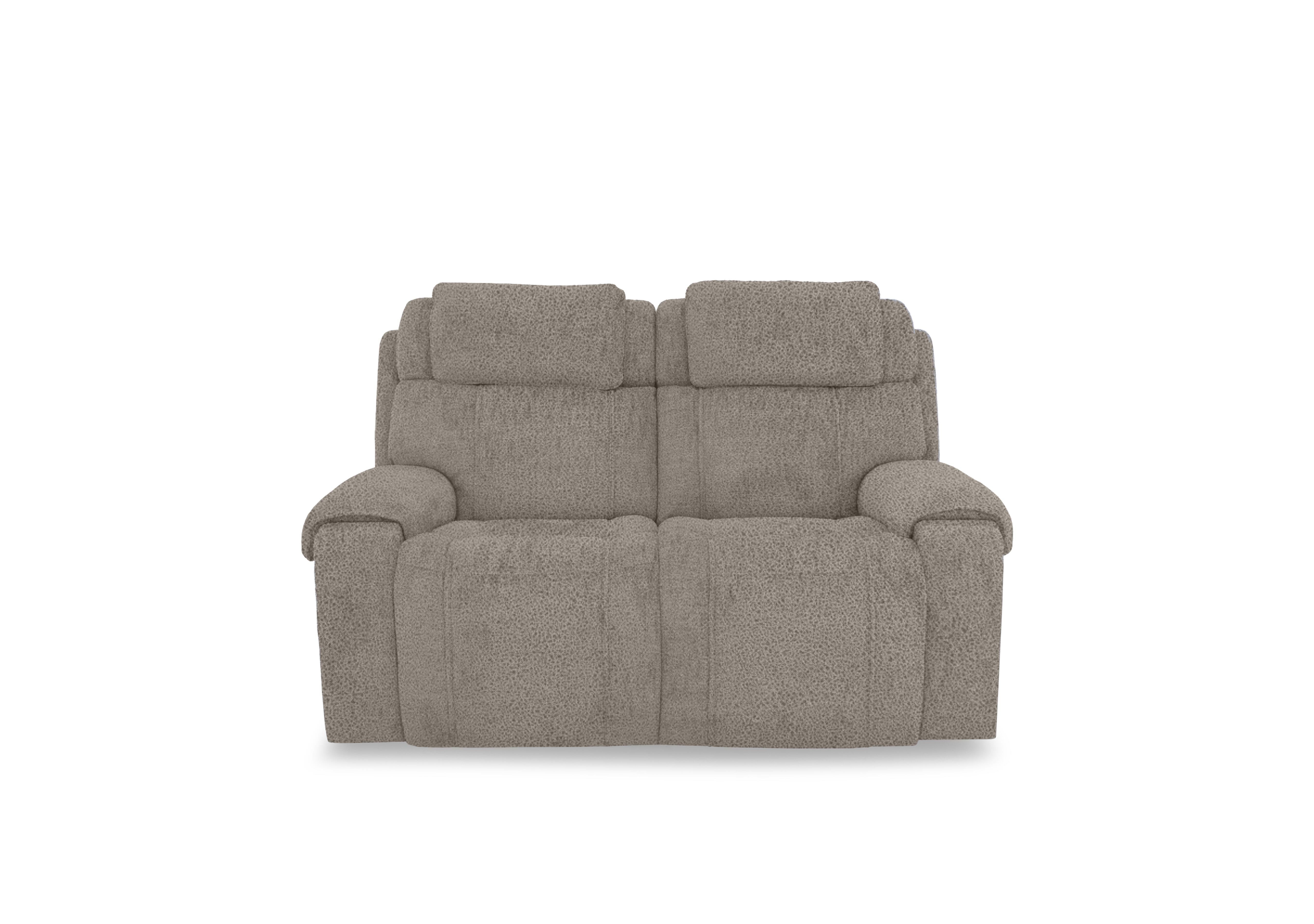 Hollywood Fabric 2 Seater Power Recliner Sofa with Power Headrests, Bluetooth Speakers and Storage Arms in Bfa-Blj-R946 Silver on Furniture Village
