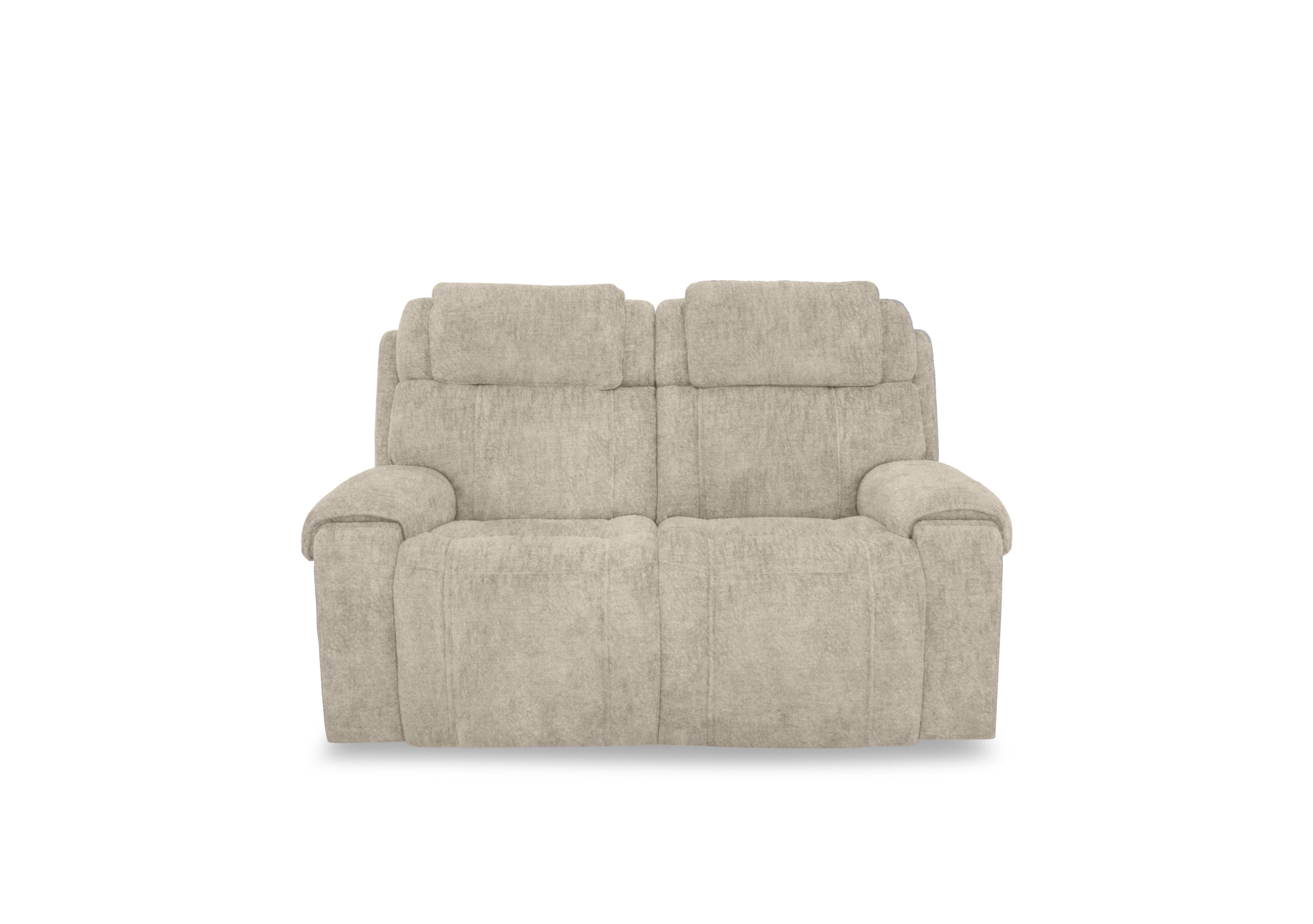 Hollywood Fabric 2 Seater Power Recliner Sofa with Power Headrests, Bluetooth Speakers and Storage Arms in Bfa-Bnn-R26 Cream on Furniture Village
