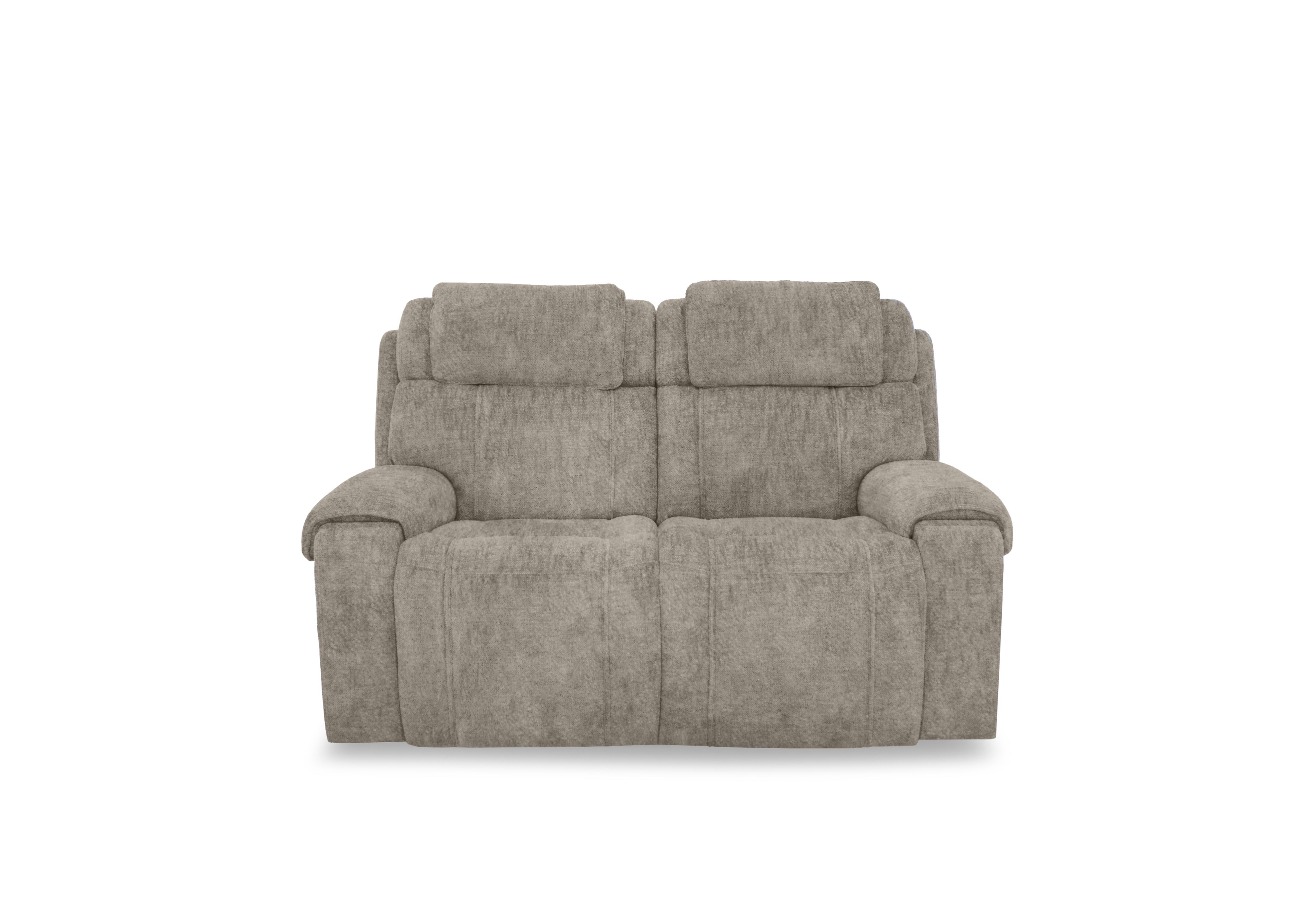 Hollywood Fabric 2 Seater Power Recliner Sofa with Power Headrests, Bluetooth Speakers and Storage Arms in Bfa-Bnn-R29 Mink on Furniture Village