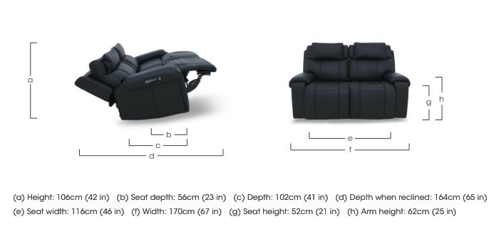 Hollywood Leather 2 Seater Power Recliner Sofa with Power Headrests, Bluetooth Speakers and Storage Arms in  on Furniture Village