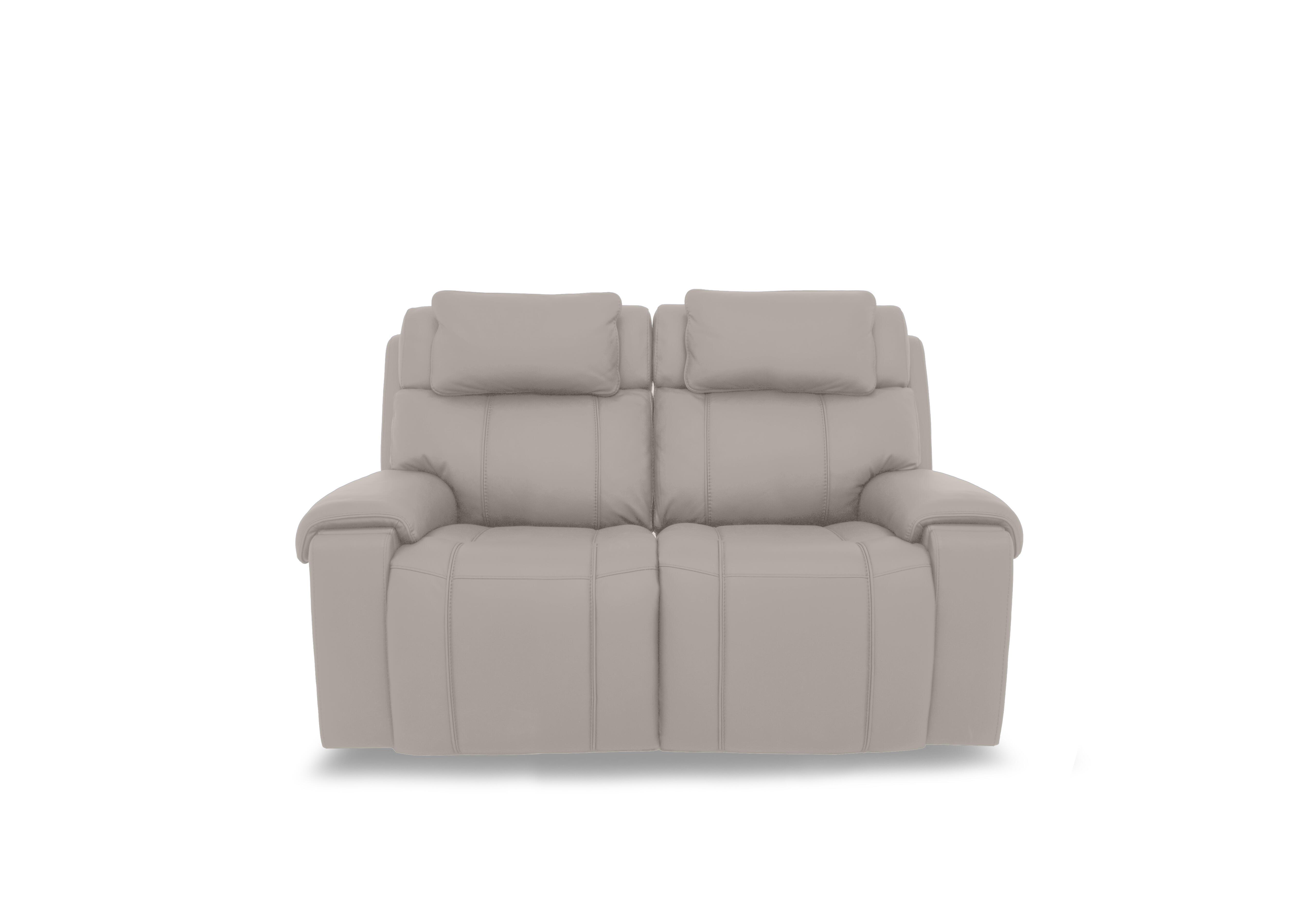 Hollywood Leather 2 Seater Power Recliner Sofa with Power Headrests, Bluetooth Speakers and Storage Arms in Bv-946b Silver Grey on Furniture Village