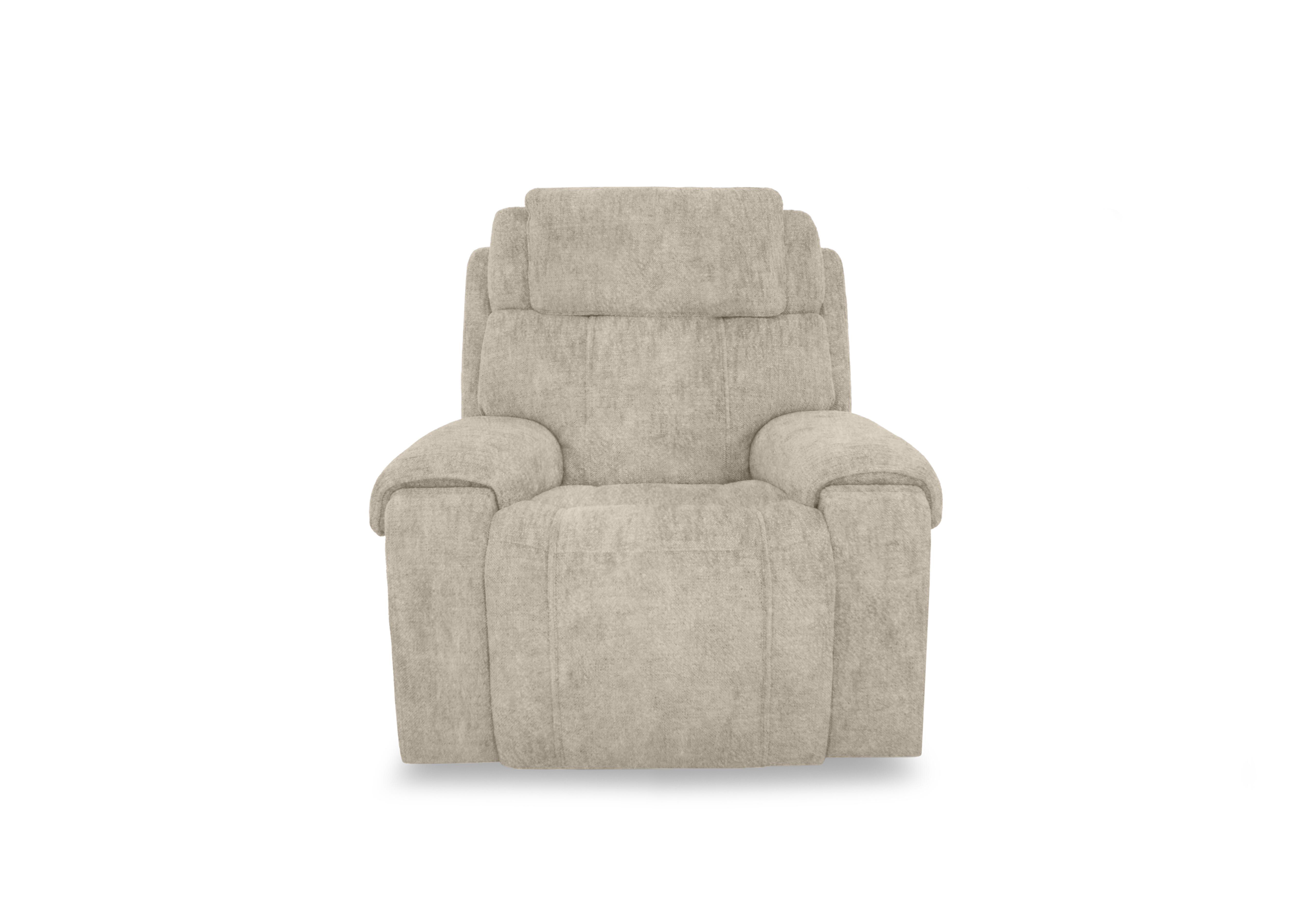 Hollywood Fabric Power Recliner Chair with Power Headrest, Bluetooth Speakers and Storage Arms in Bfa-Bnn-R26 Cream on Furniture Village