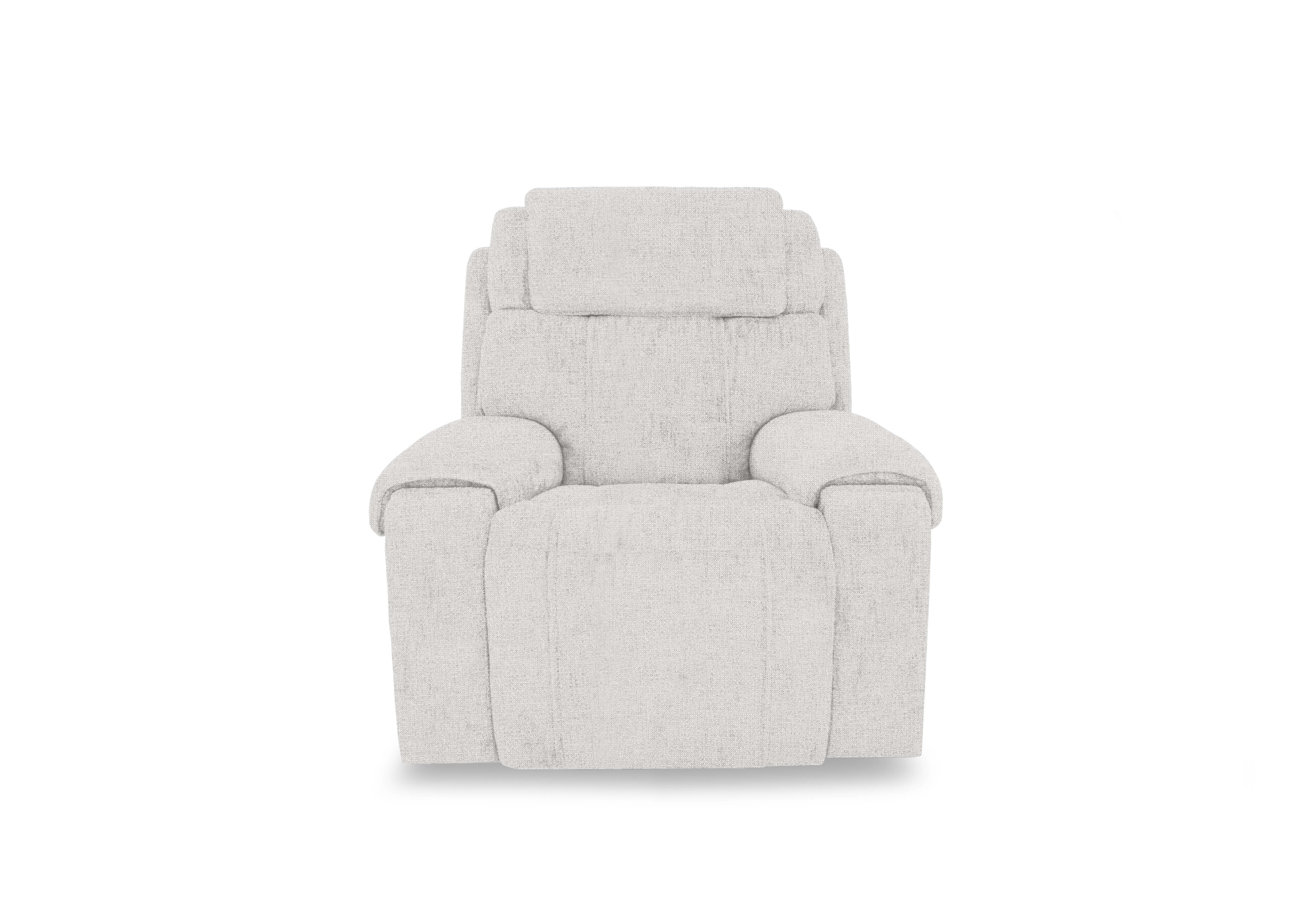 Hollywood Fabric Power Recliner Chair with Power Headrest, Bluetooth Speakers and Storage Arms in Fab-Mil-R110 Sand on Furniture Village