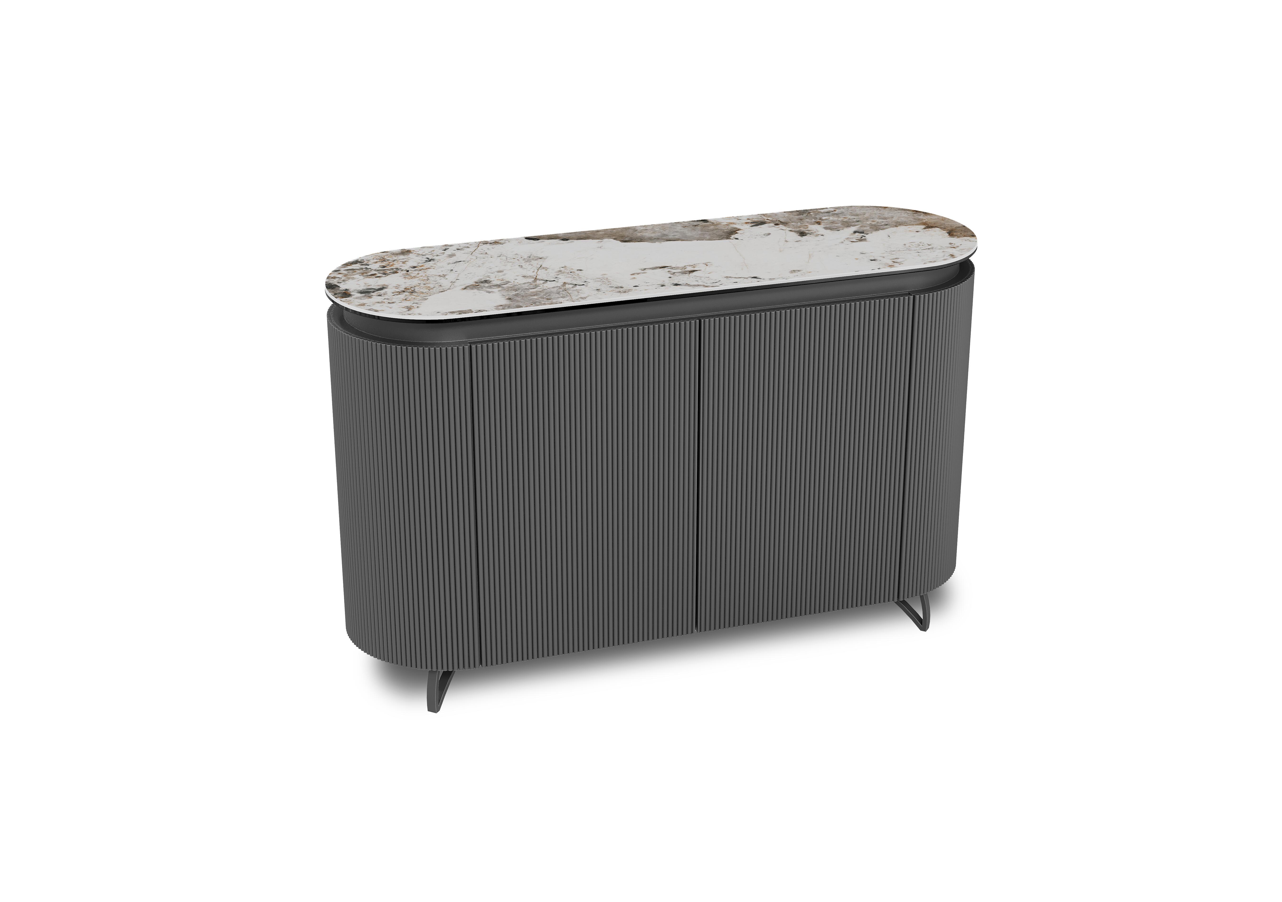 Jose 2 Door Sideboard in Calcatta Marble on Furniture Village