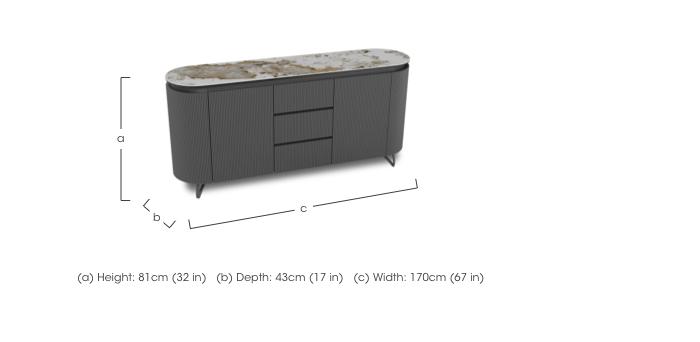 Jose 3 Door Sideboard in  on Furniture Village
