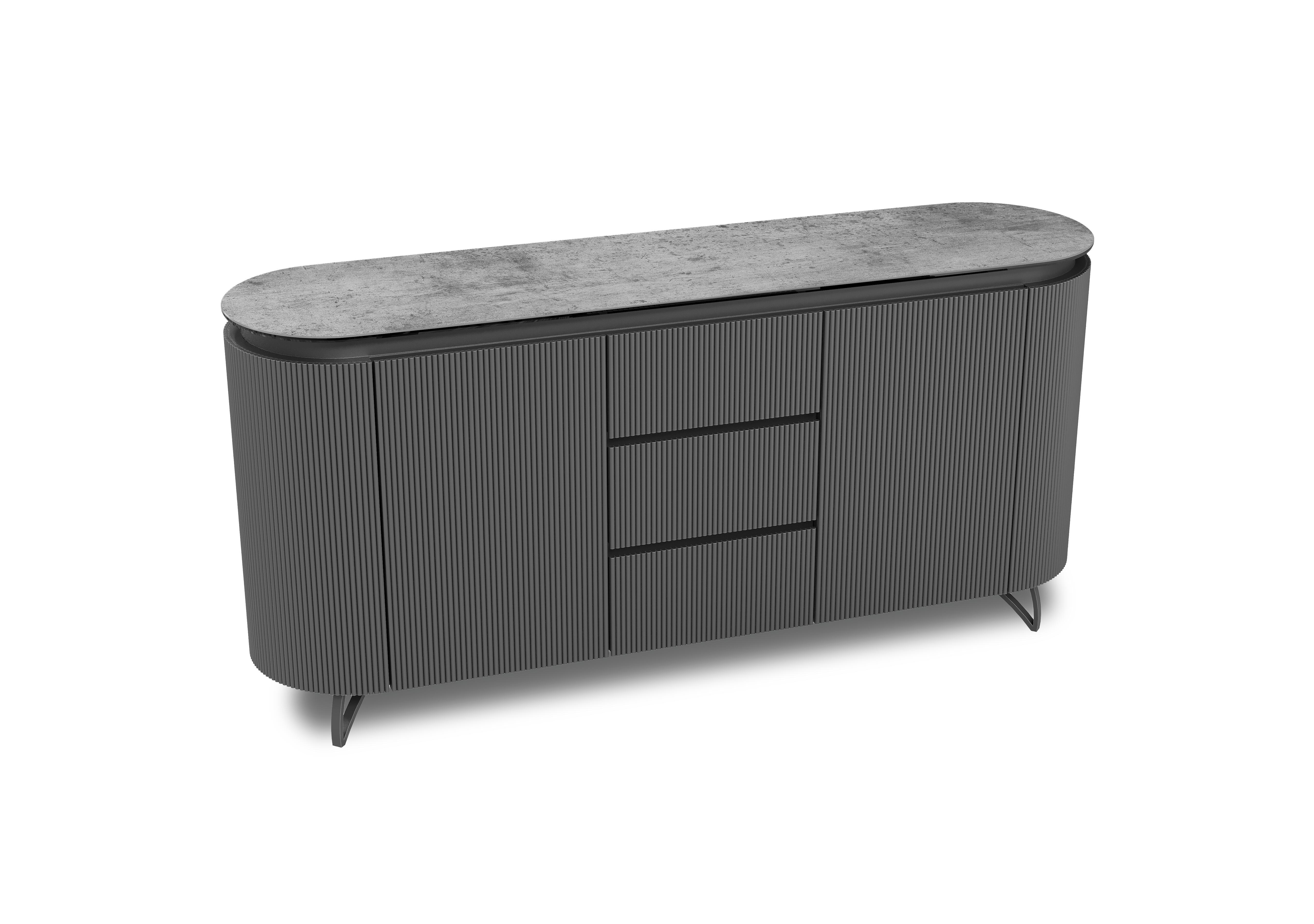 Jose 2 Door 3 Drawer Sideboard in Silver on Furniture Village